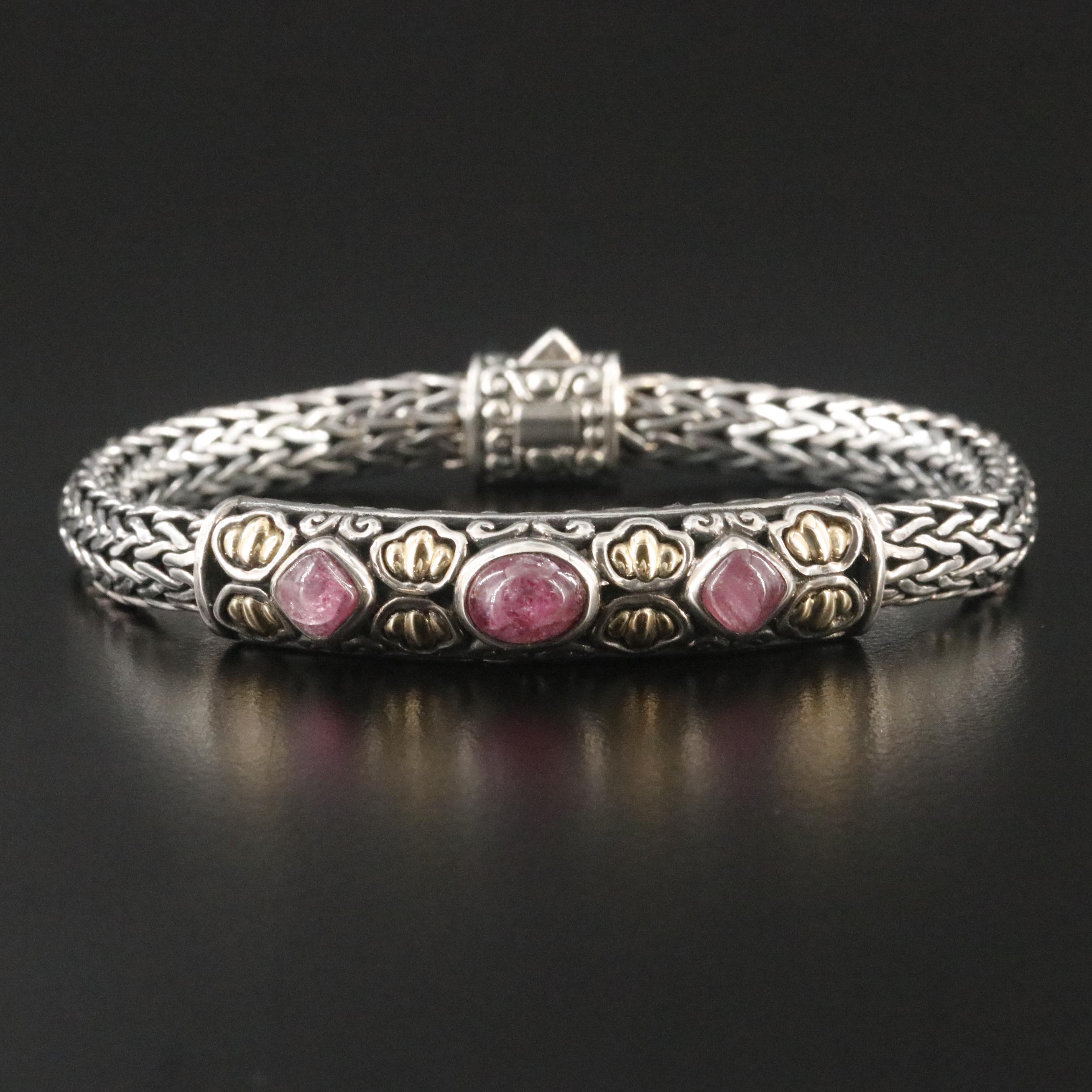 Samuel Benham Sterling Tourmaline Bracelet with 18K Accents