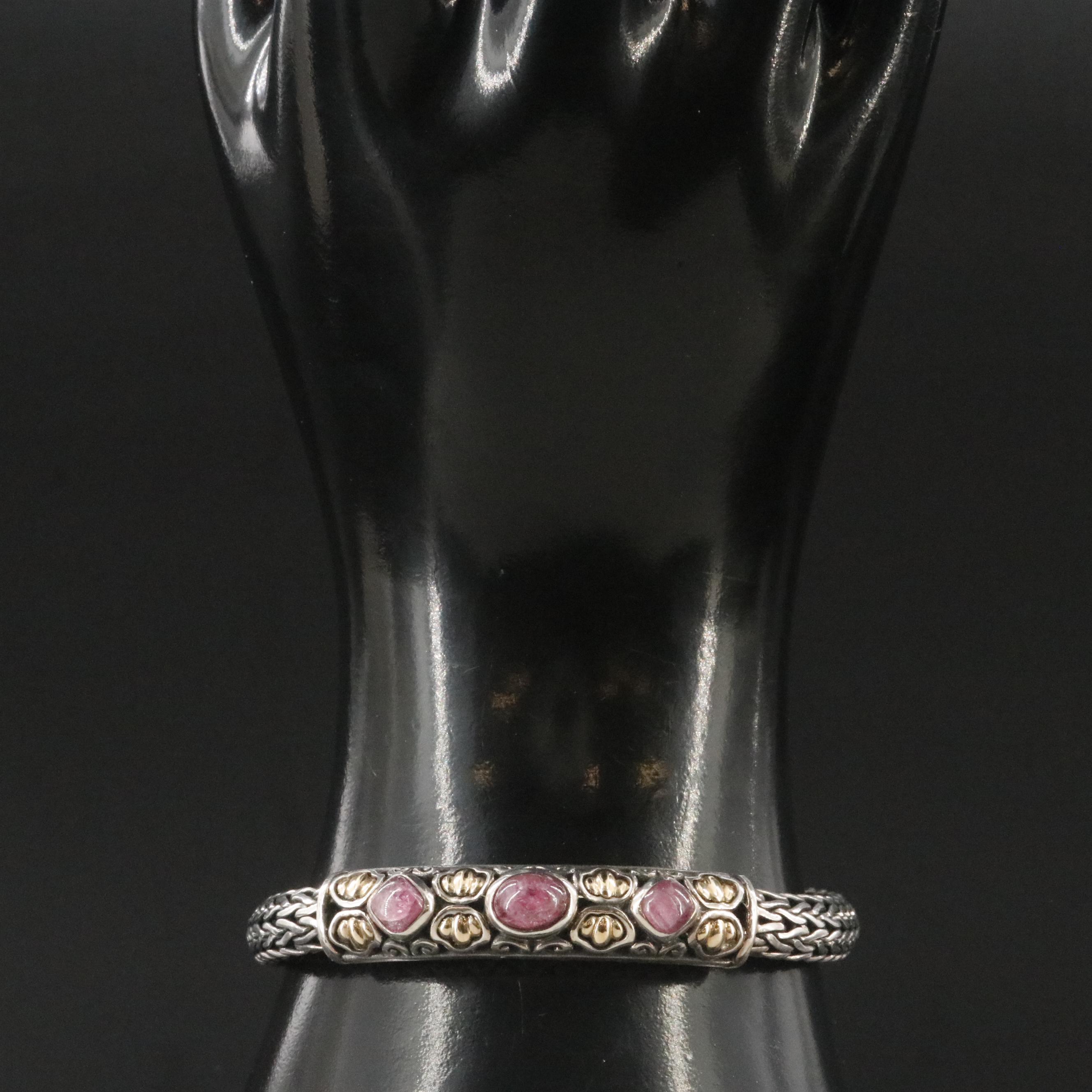Samuel Benham Sterling Tourmaline Bracelet with 18K Accents