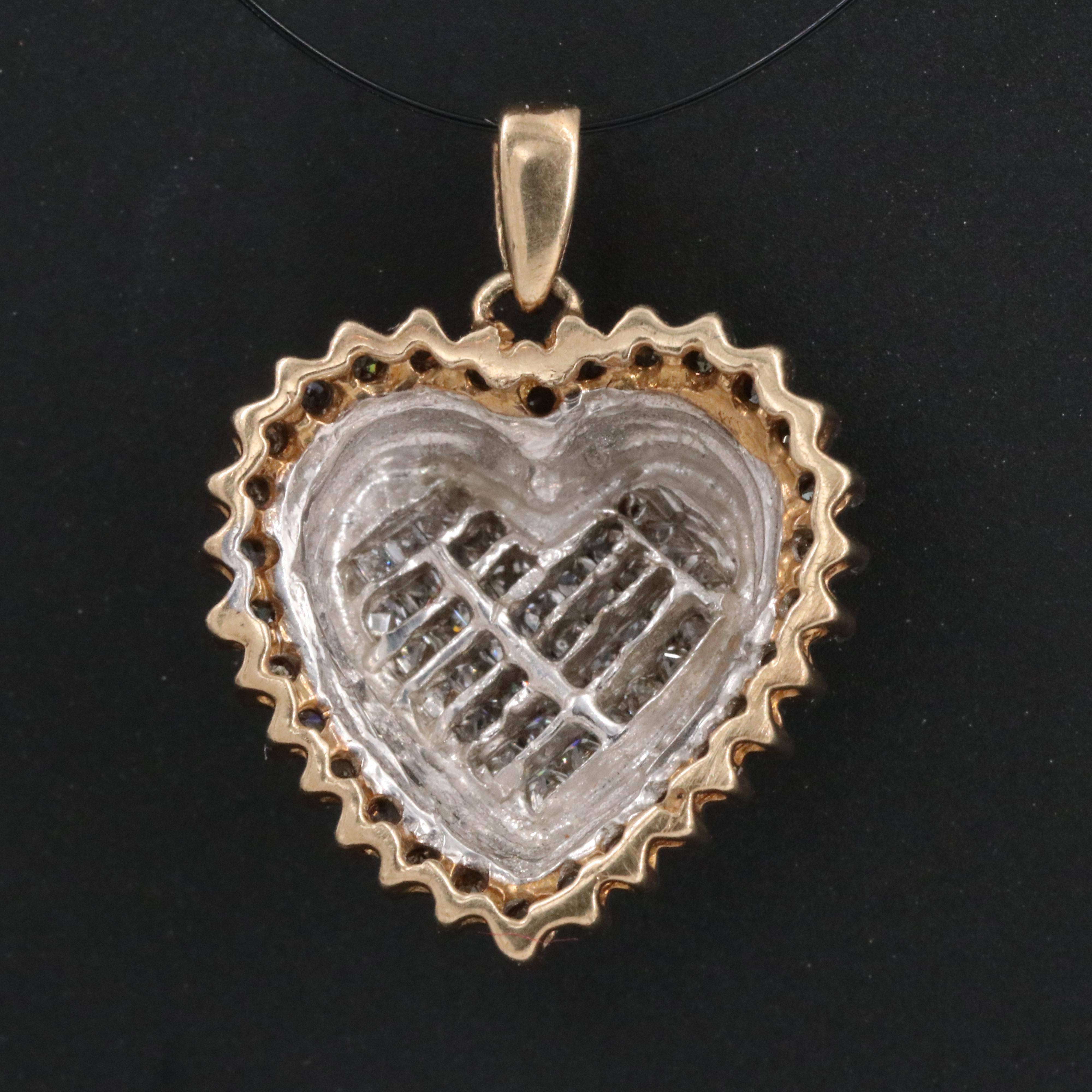 10K 0.53 CTW Diamond Heart Pendant