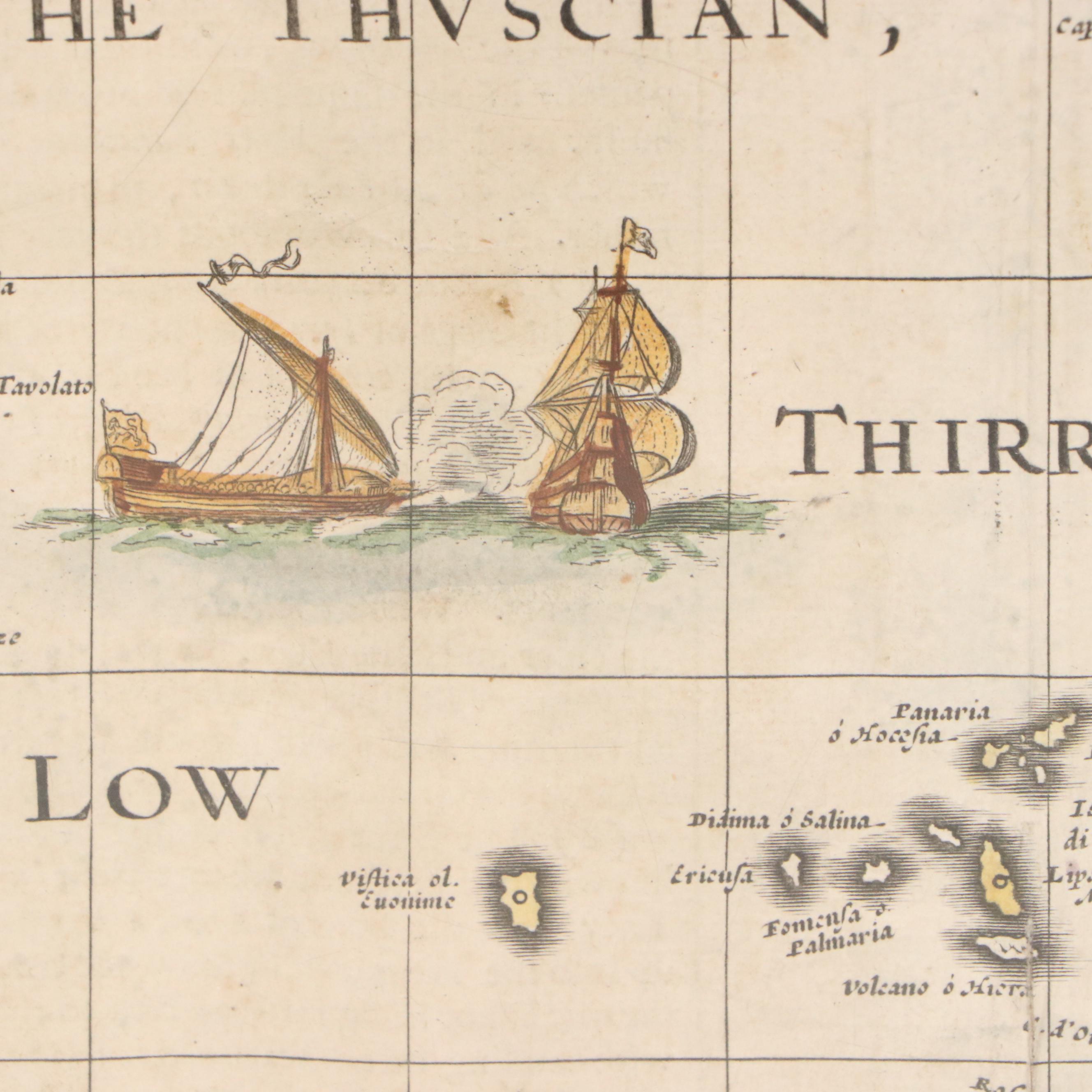 John Speed Hand-Colored Engraving Map "Italia," 1676