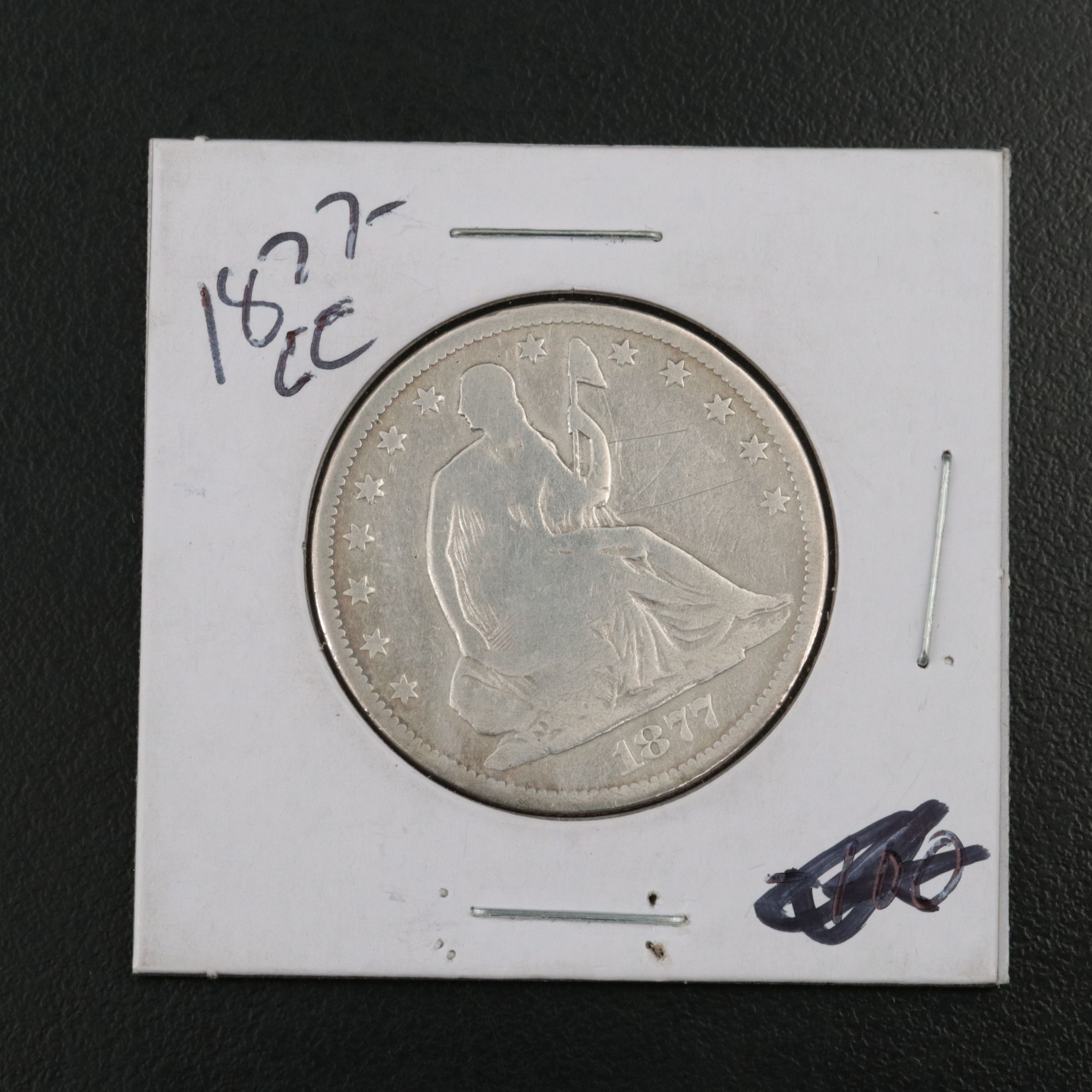 1877-CC Liberty Seated Silver Half Dollar