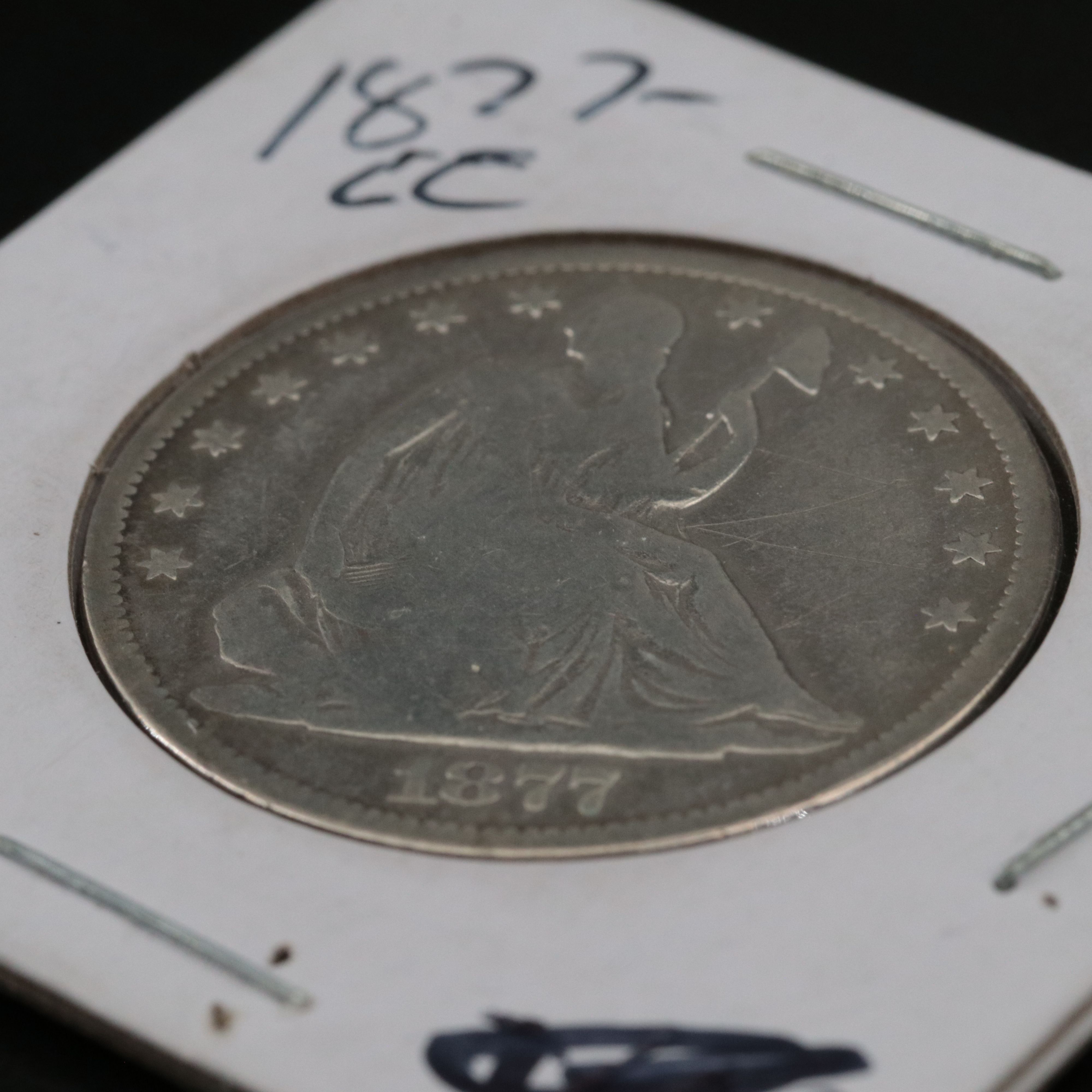 1877-CC Liberty Seated Silver Half Dollar