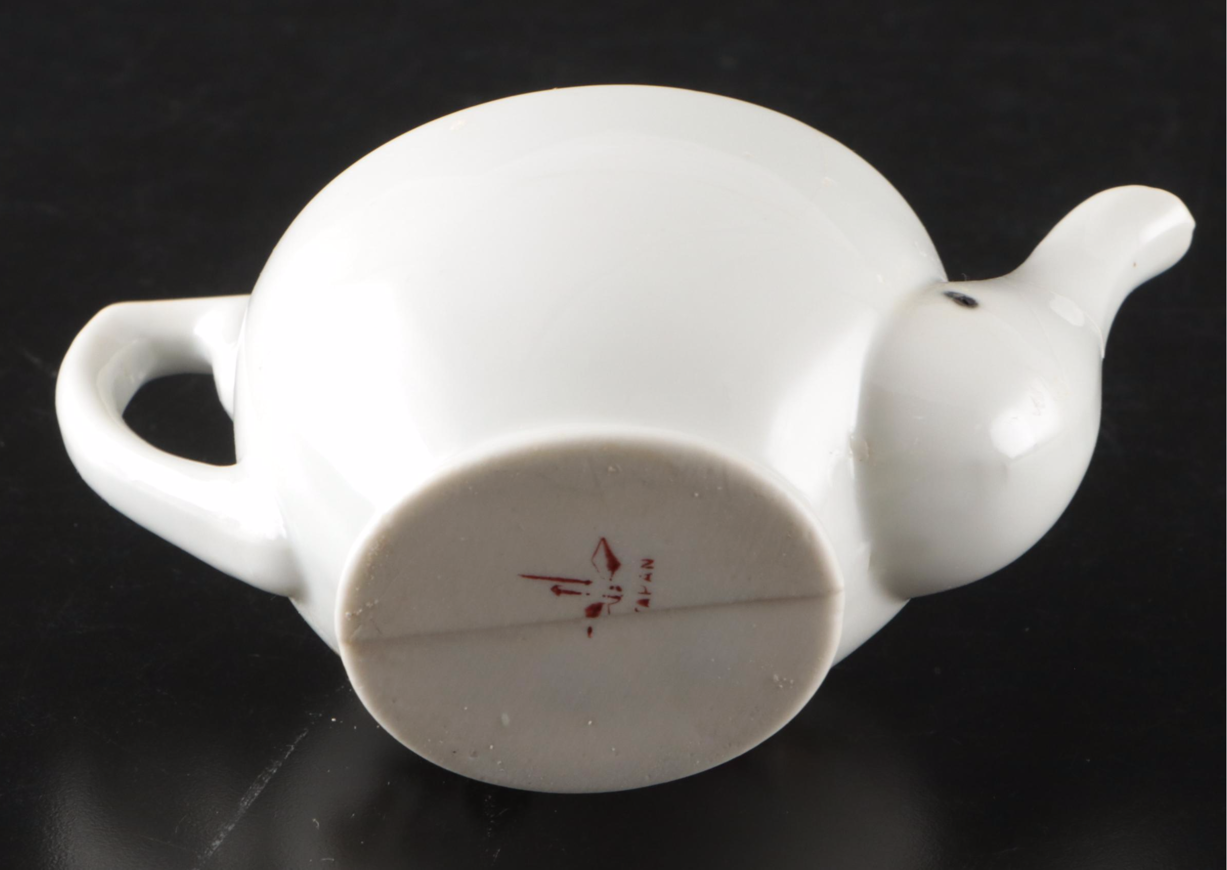 Japanese Porcelain Rose Pattern Tea Set with Dessert Plates and Serving Pieces