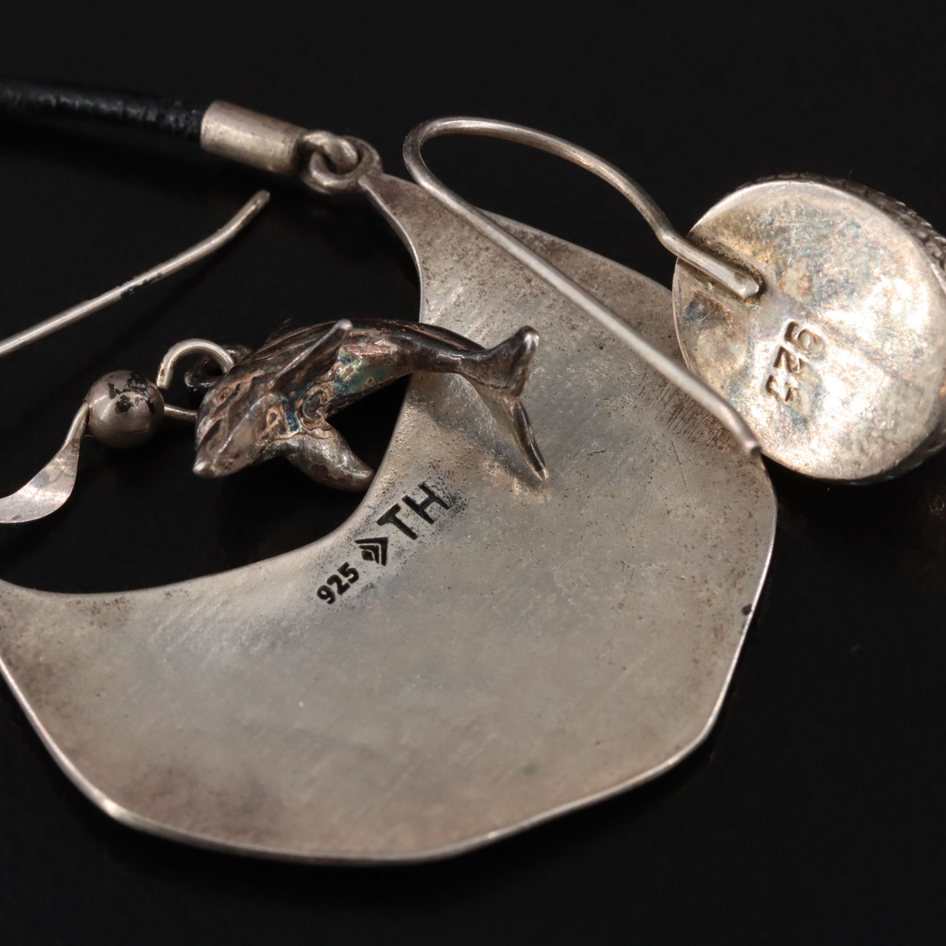 Sterling Silpada, Rainbow Moonstone and Dolphin Earrings