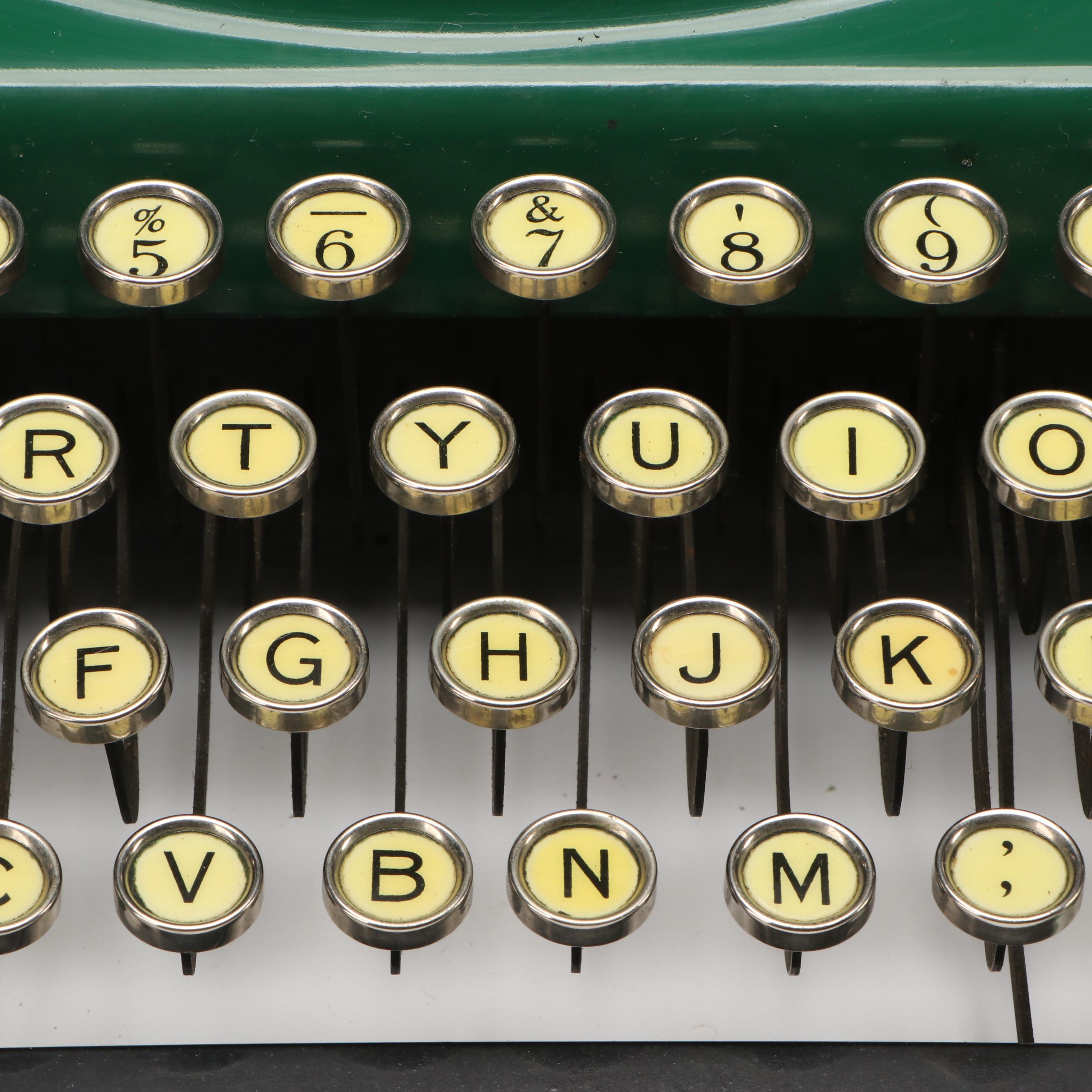 Remington Portable Green Metal Typewriter