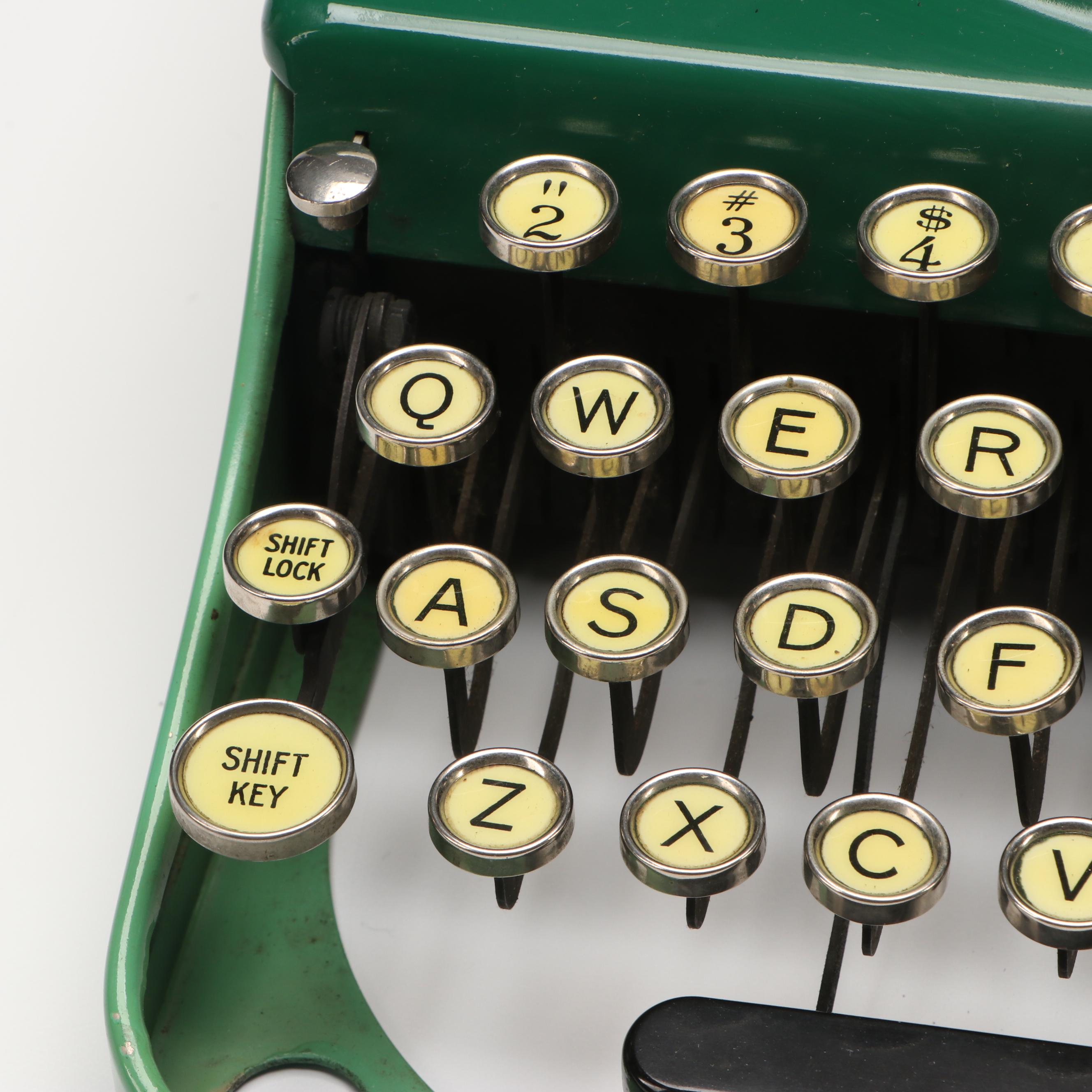 Remington Portable Green Metal Typewriter