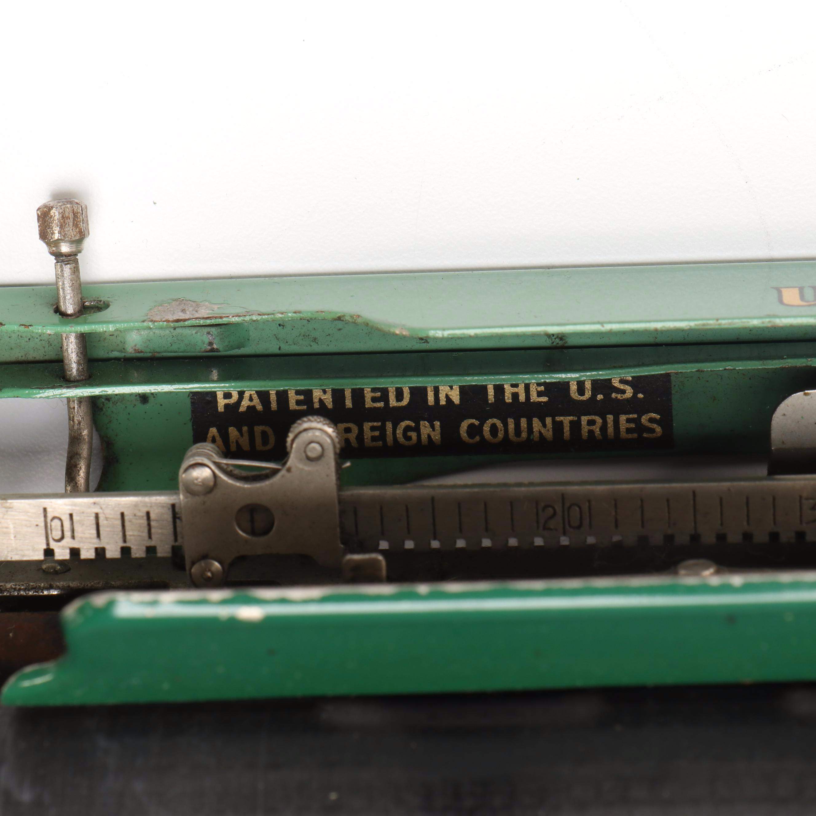 Remington Portable Green Metal Typewriter