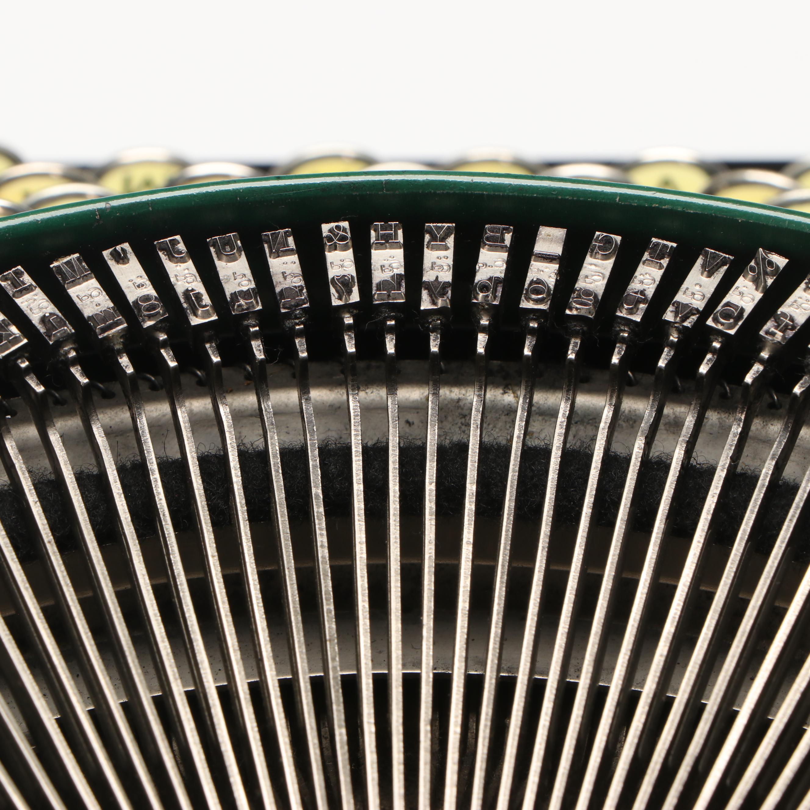 Remington Portable Green Metal Typewriter