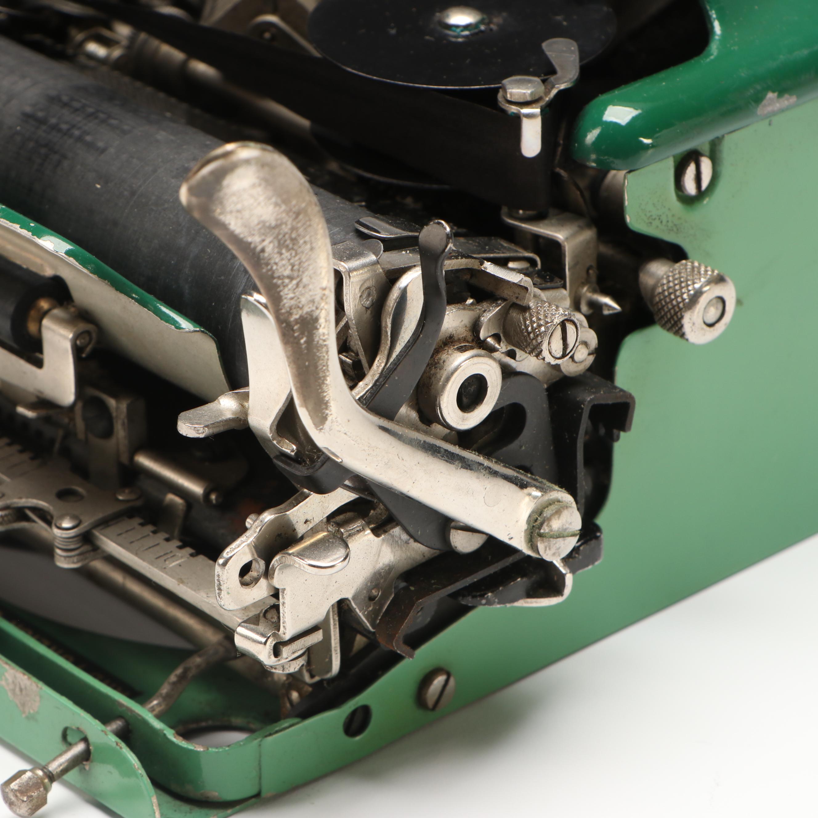 Remington Portable Green Metal Typewriter