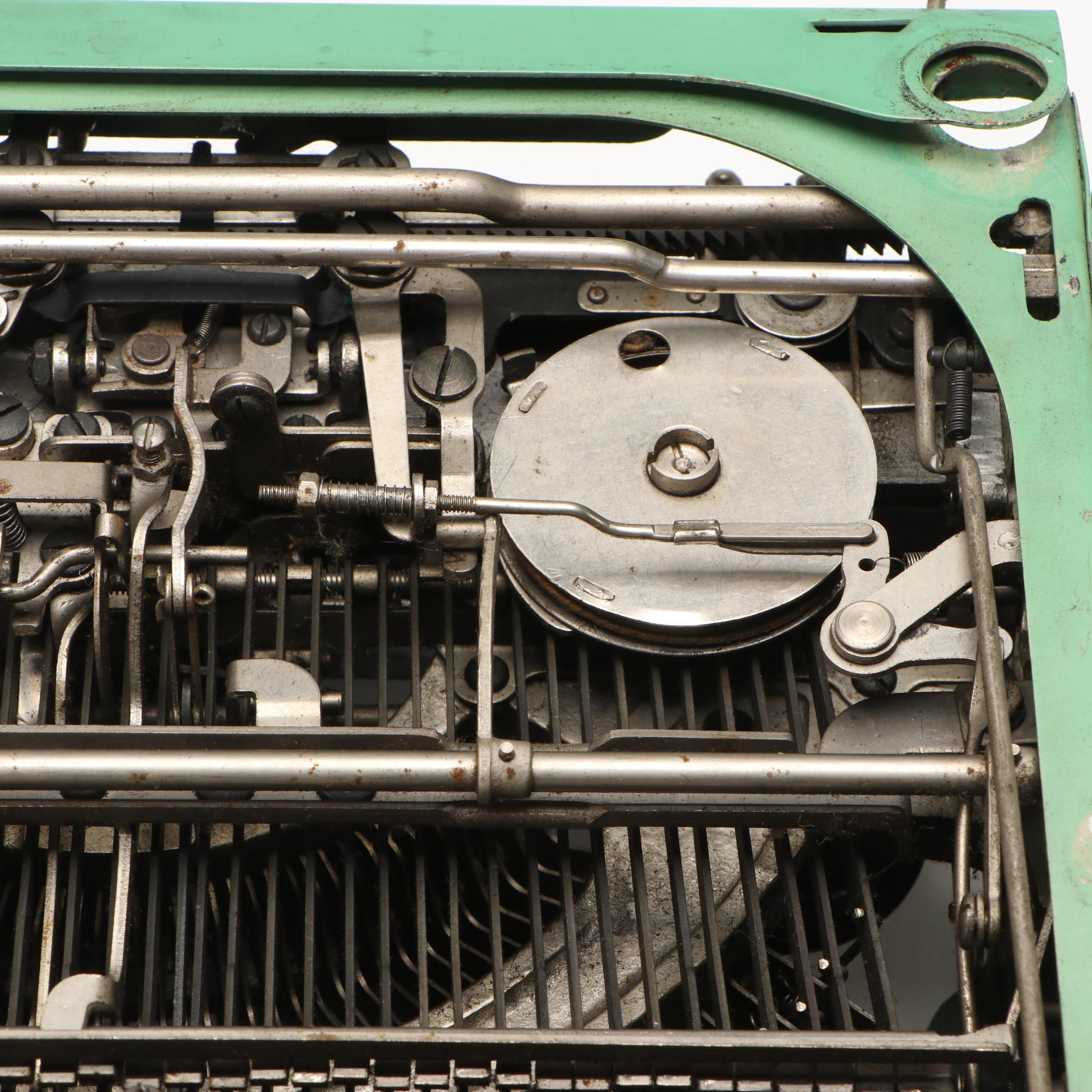 Remington Portable Green Metal Typewriter