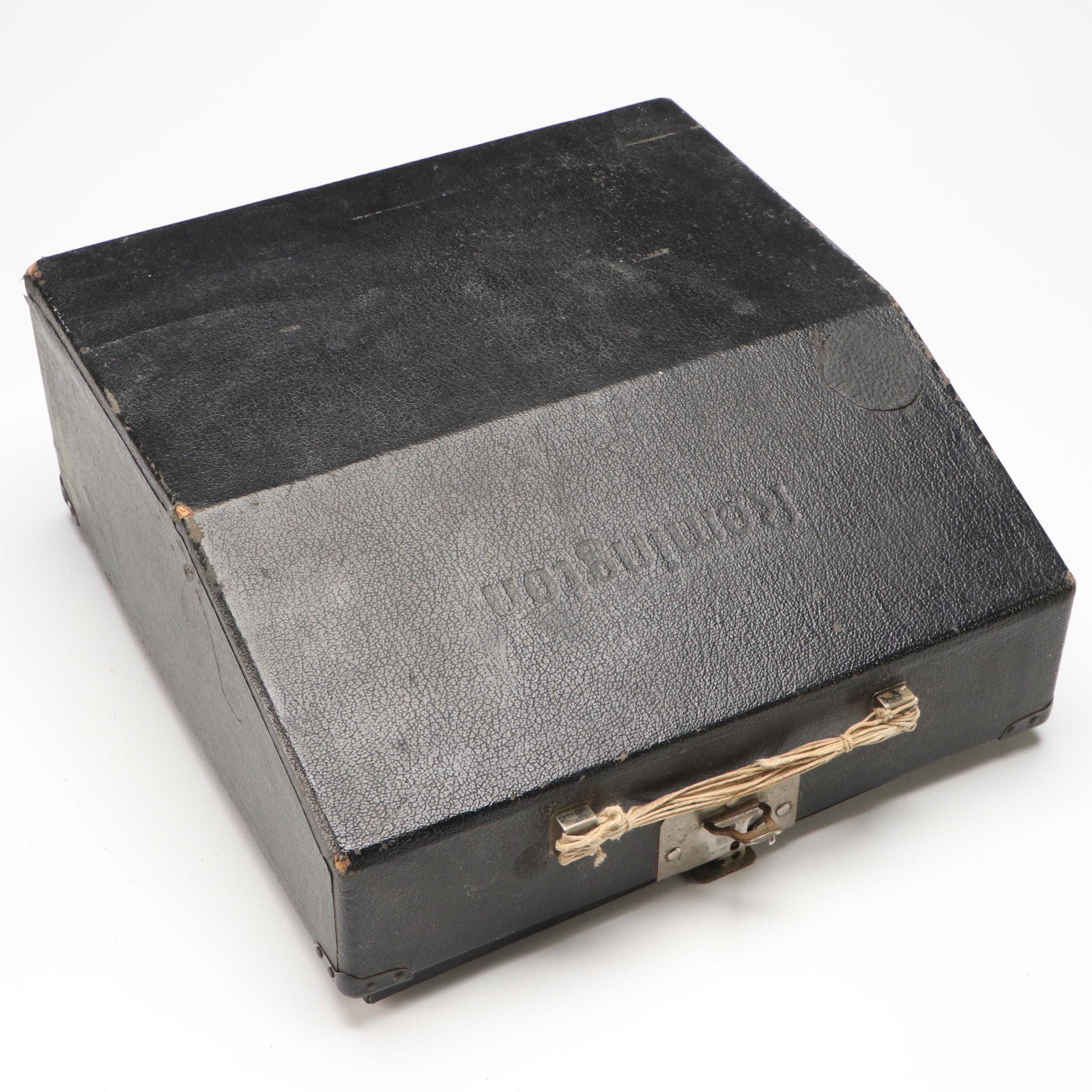 Remington Portable Green Metal Typewriter