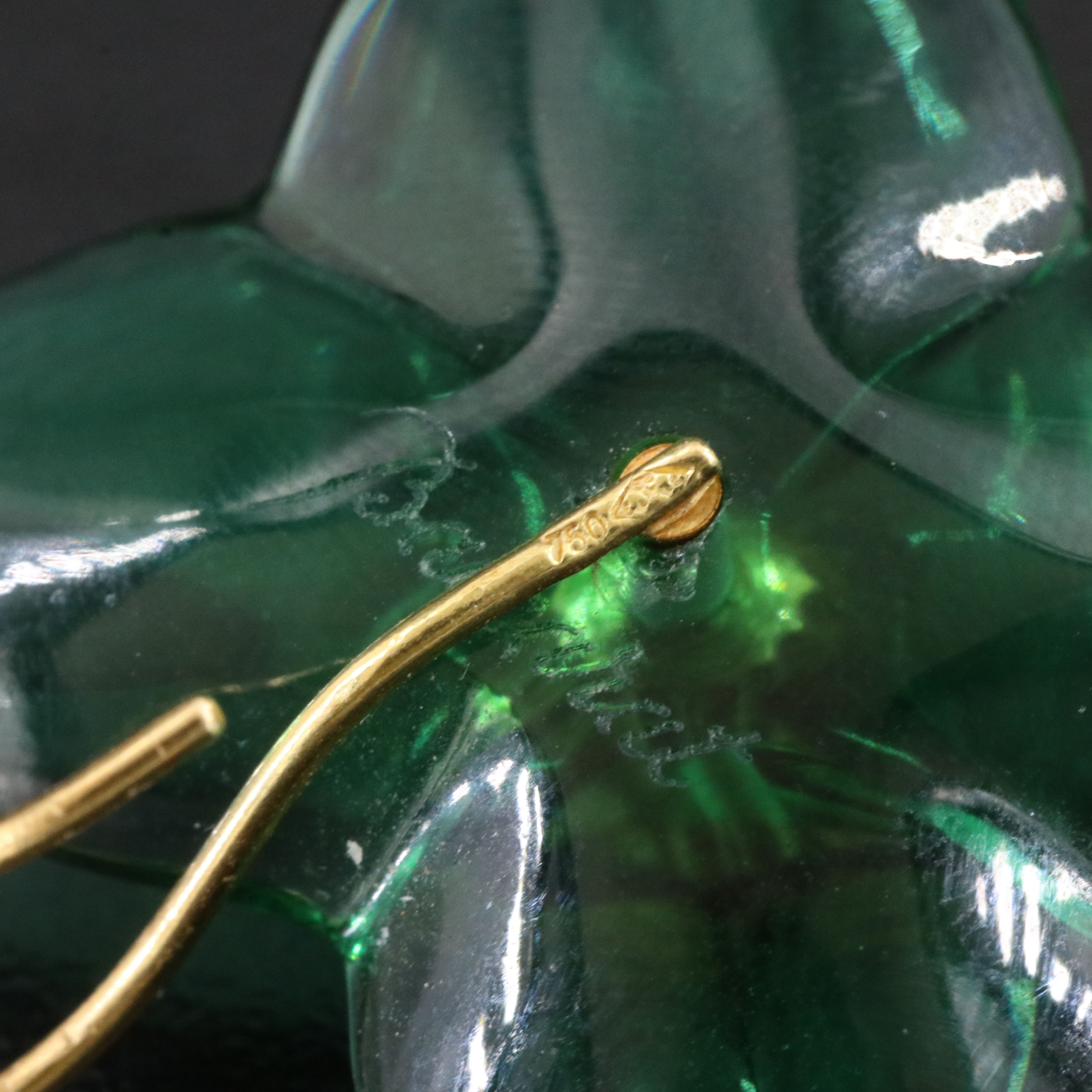 Baccarat 18K Hortensia Crystal Earrings and Dome Ring