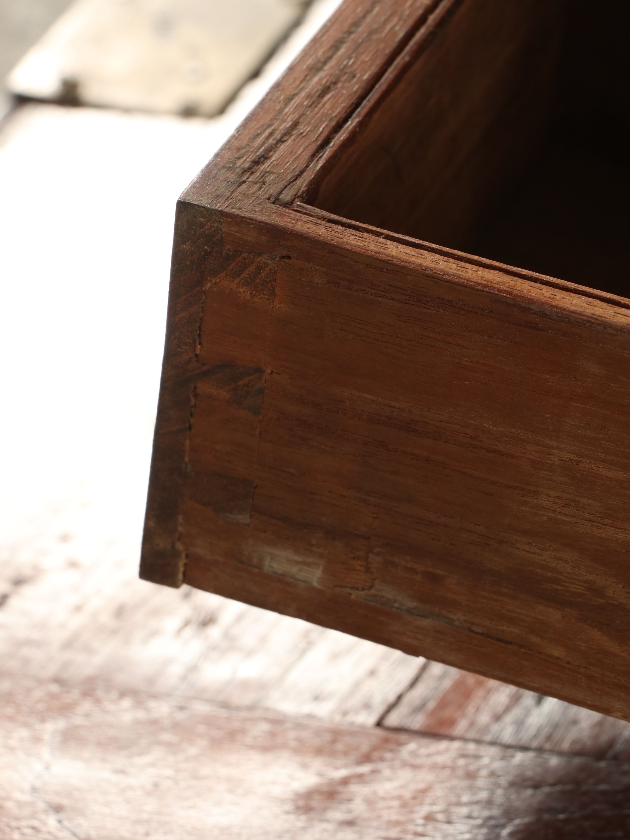 Korean Wood Bandaji Chest with Brass Brackets and Pulls
