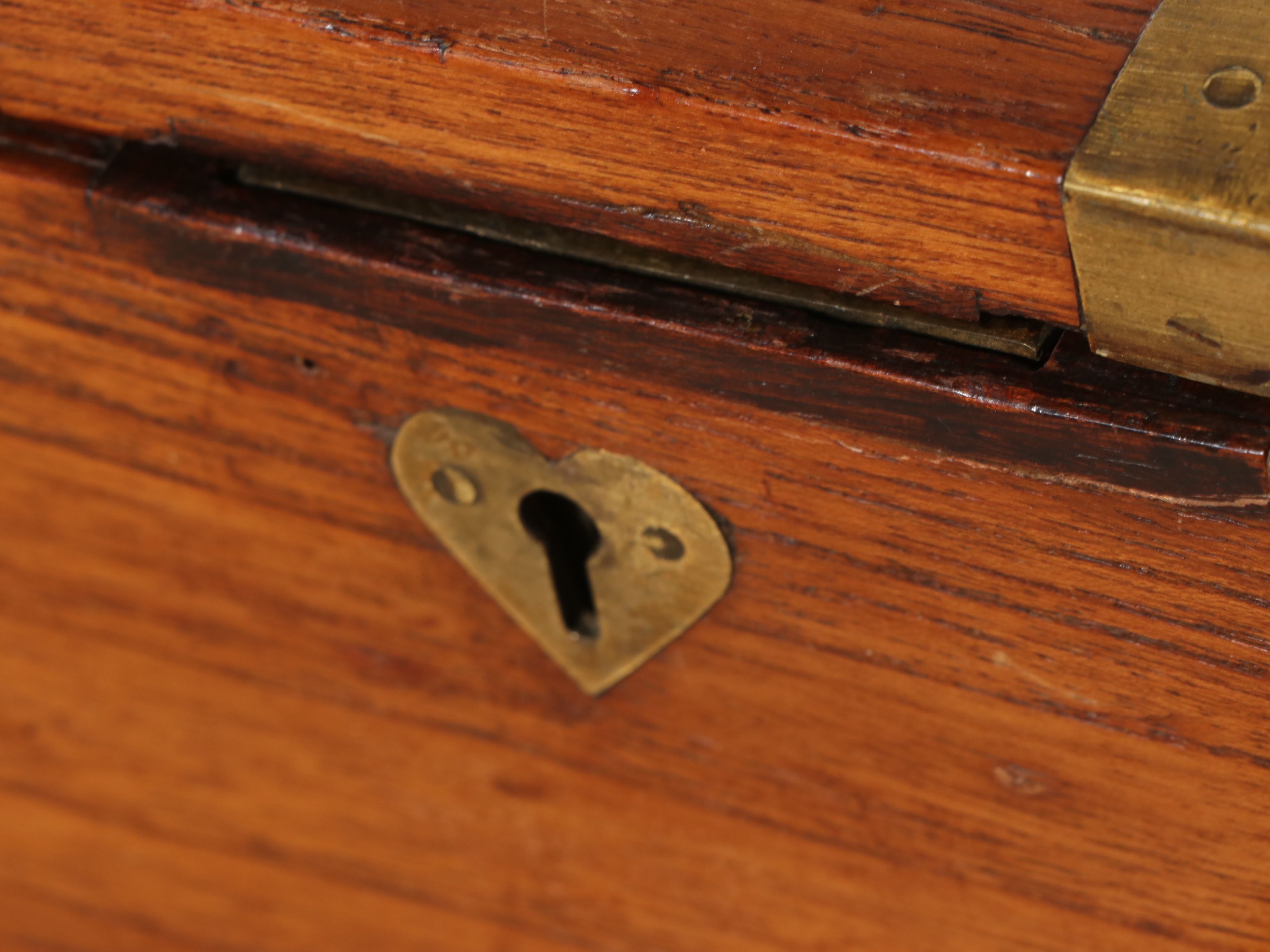 Korean Wood Bandaji Chest with Brass Brackets and Pulls