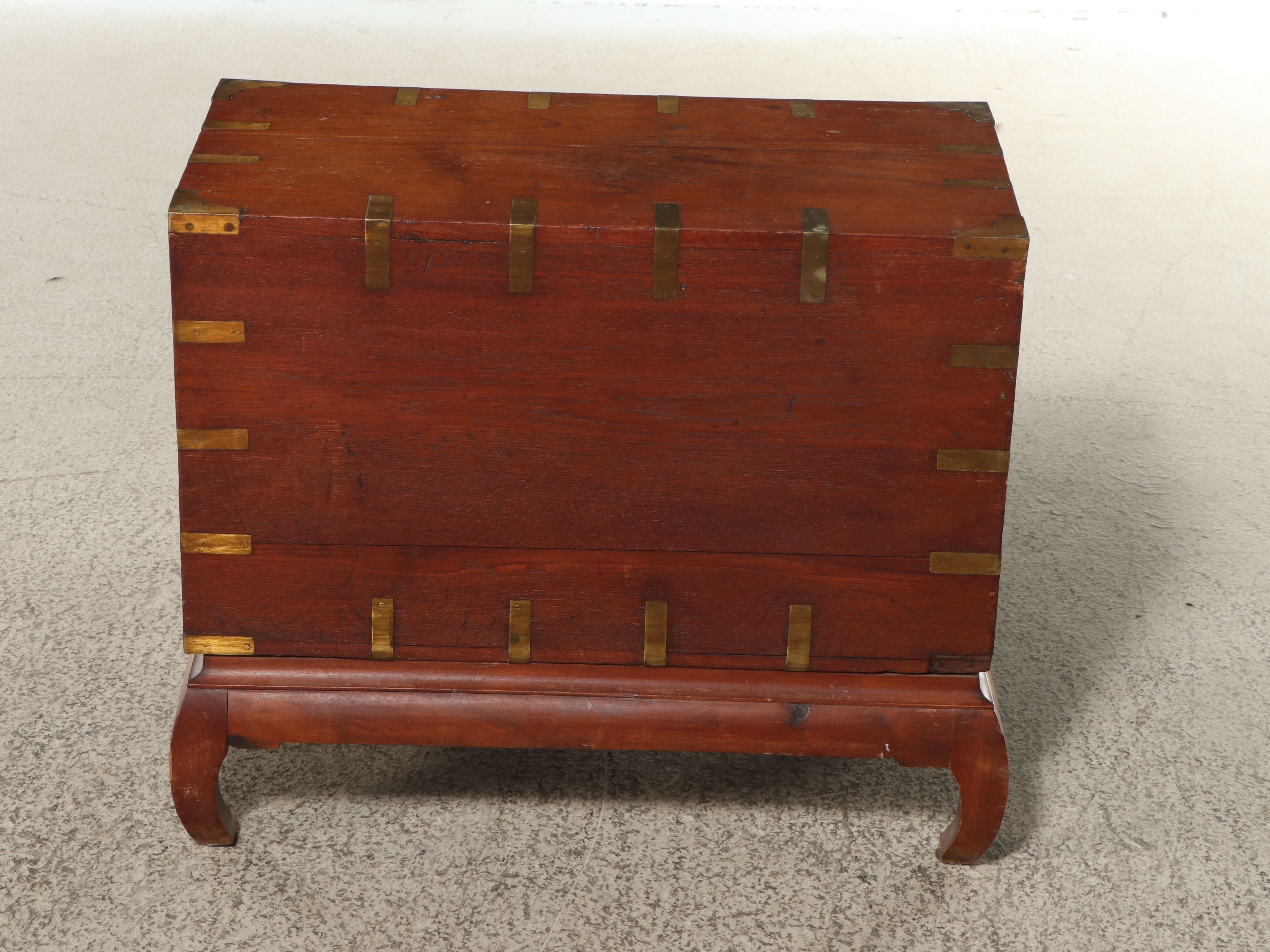 Korean Wood Bandaji Chest with Brass Brackets and Pulls