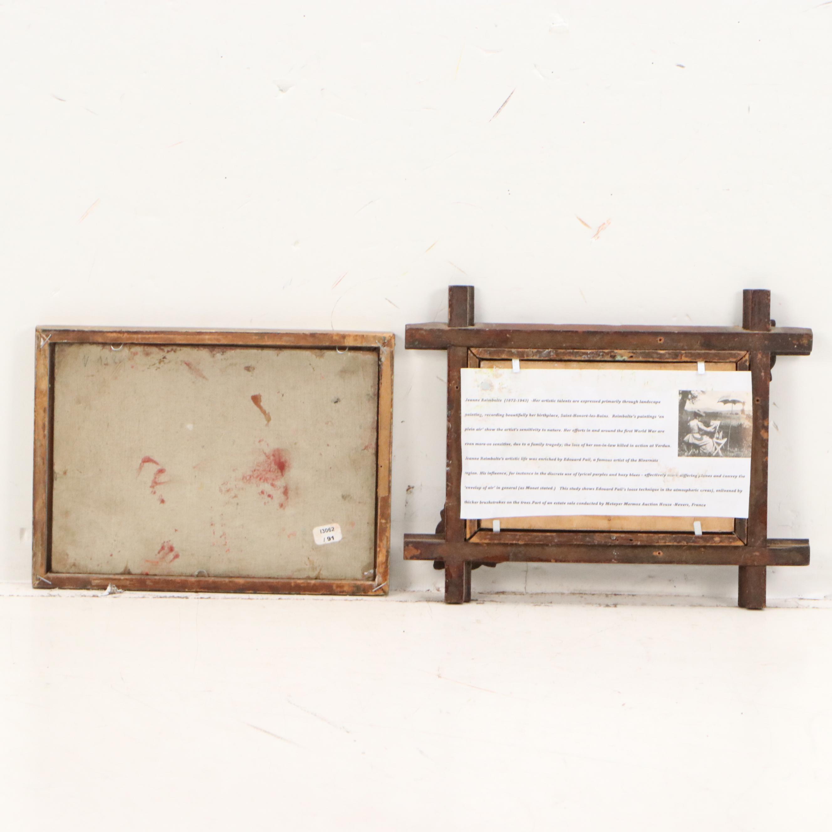 Jeanne Reimbolte Landscape Oil Painting and More, Early 20th Century