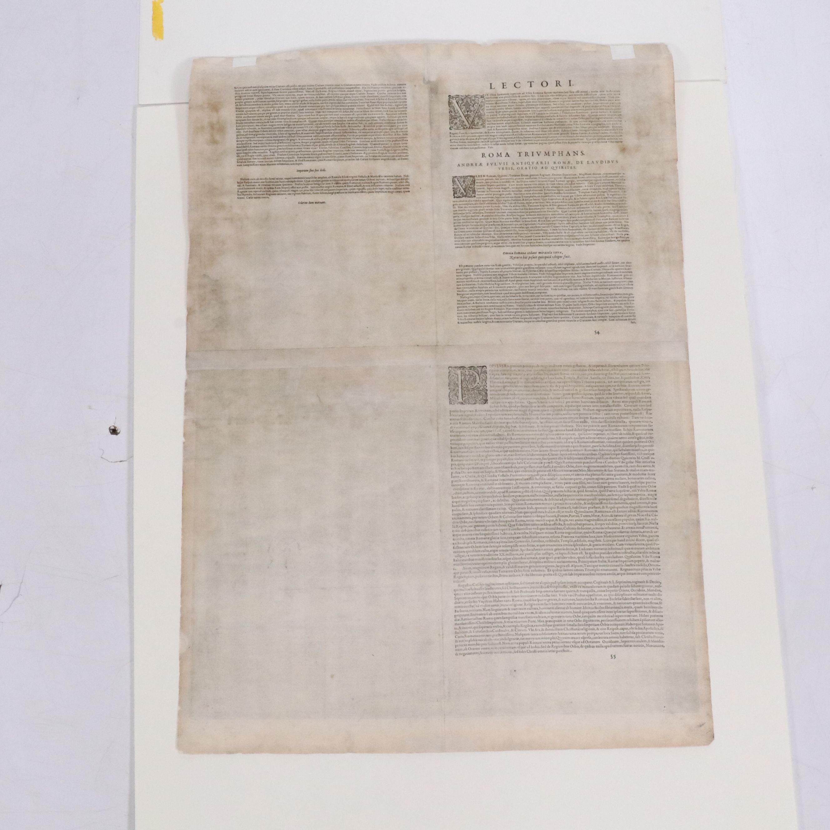 Braun & Hogenberg Hand-Colored Map Engraving of Ancient Rome, 1588