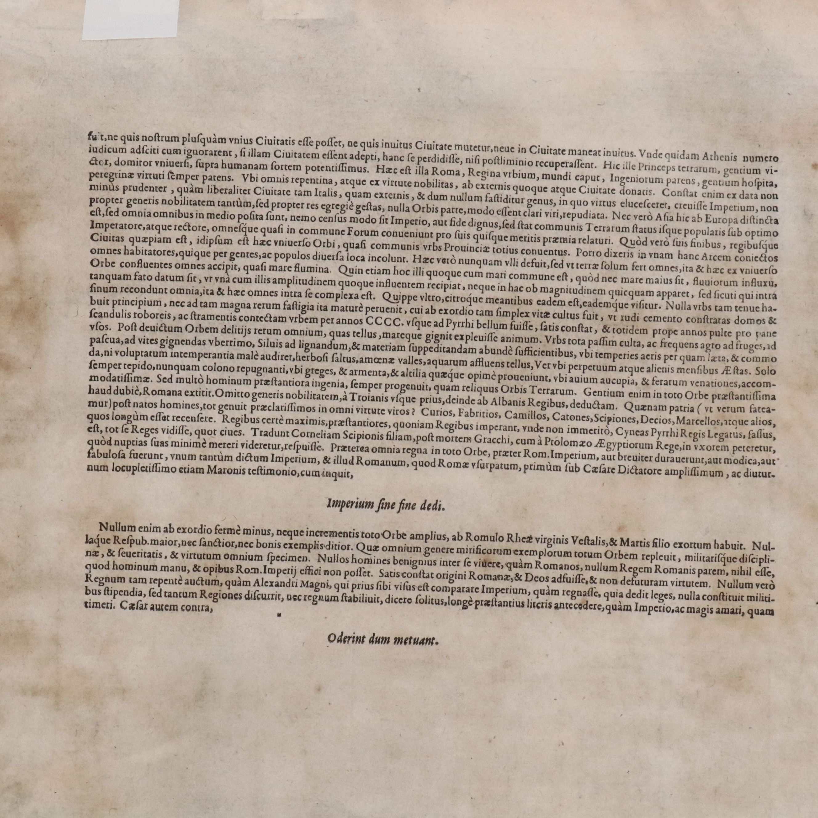 Braun & Hogenberg Hand-Colored Map Engraving of Ancient Rome, 1588