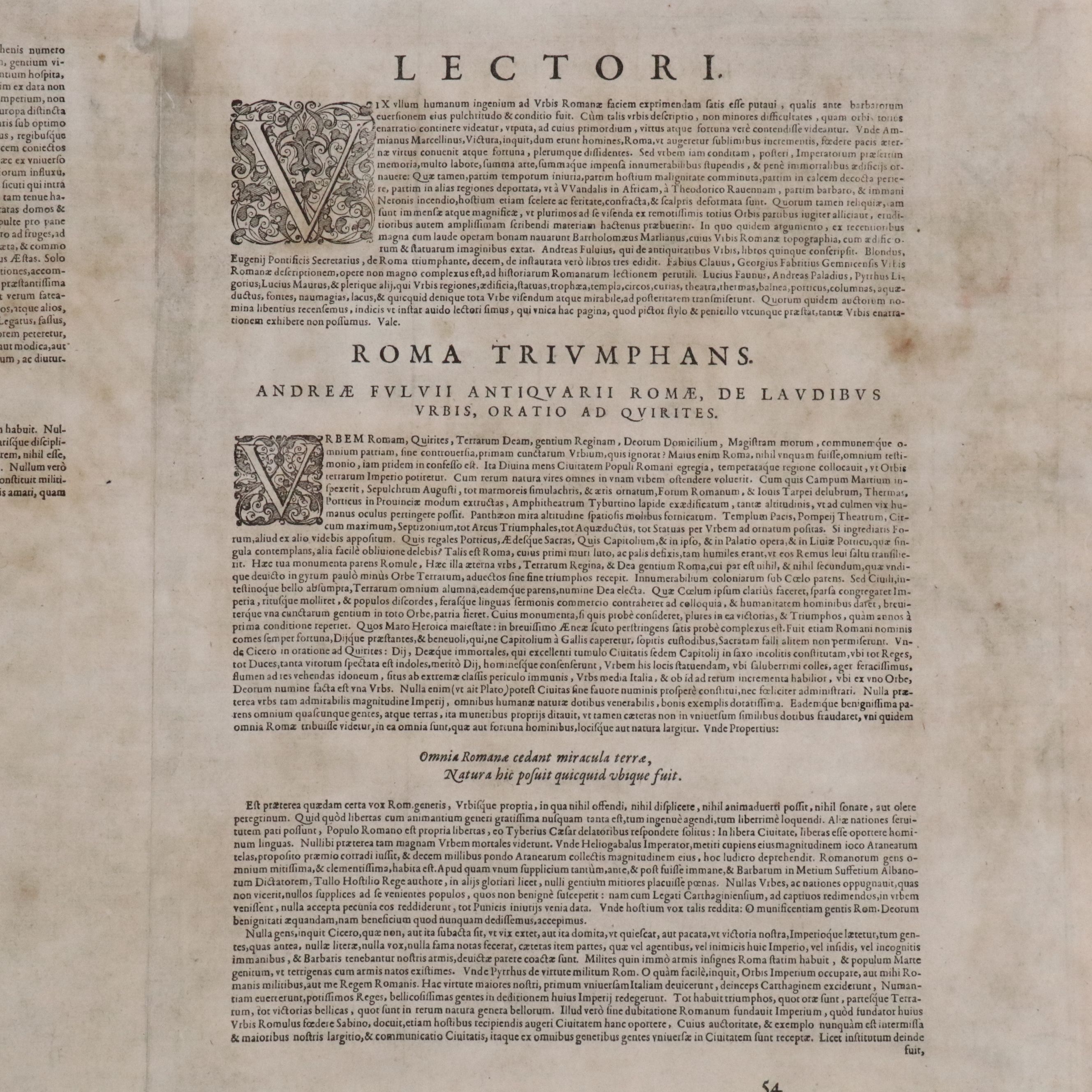 Braun & Hogenberg Hand-Colored Map Engraving of Ancient Rome, 1588