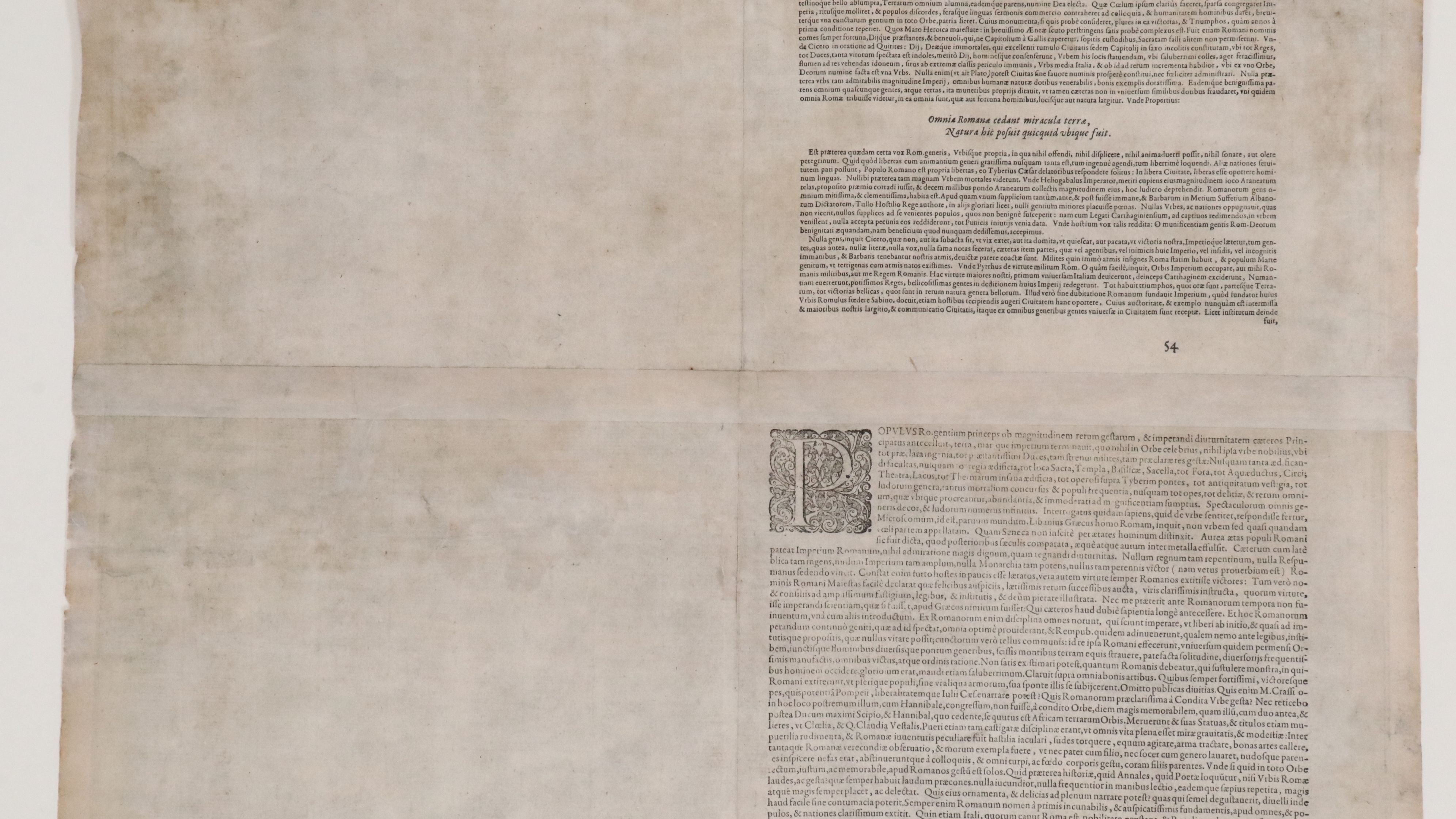 Braun & Hogenberg Hand-Colored Map Engraving of Ancient Rome, 1588