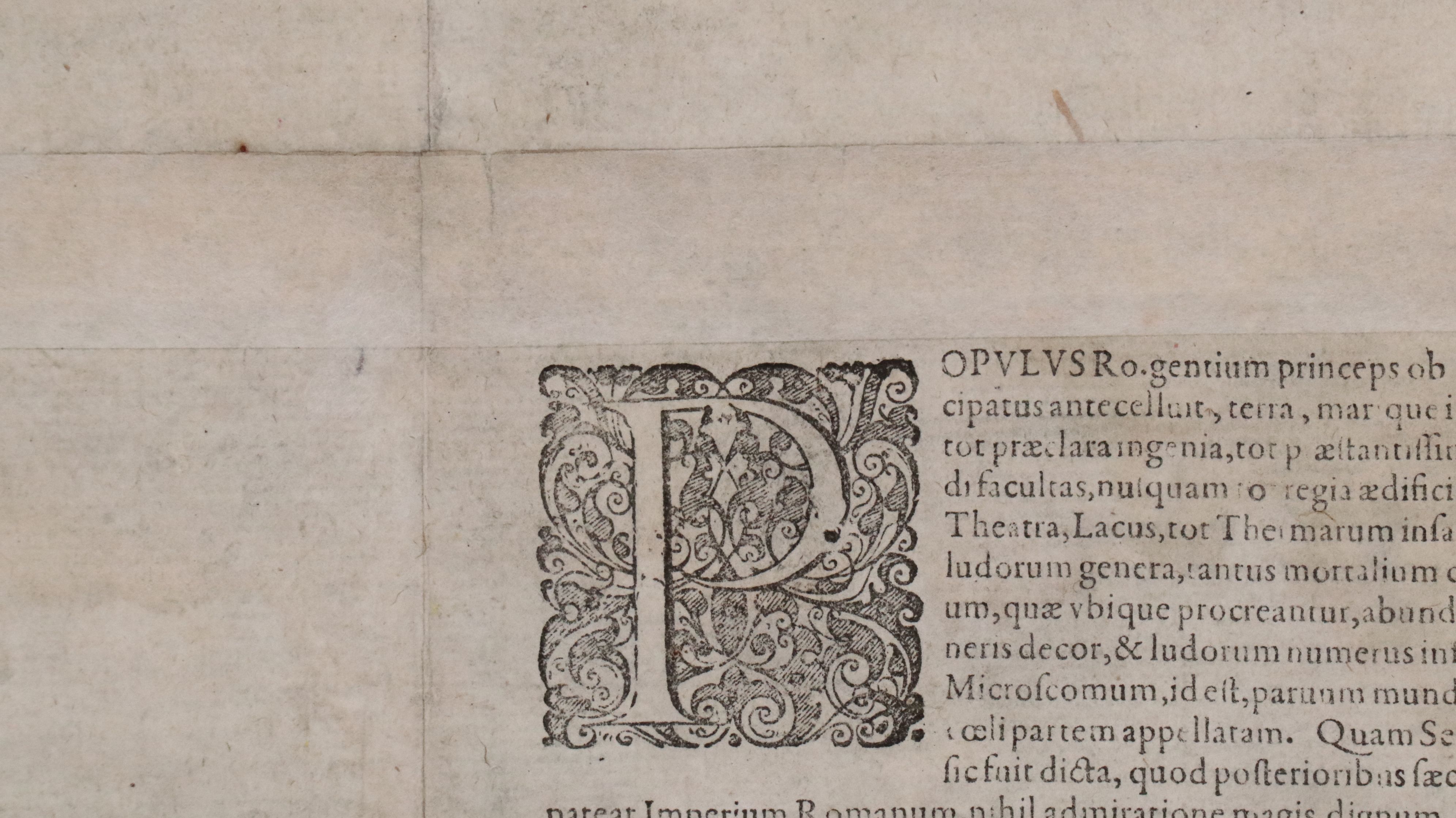 Braun & Hogenberg Hand-Colored Map Engraving of Ancient Rome, 1588