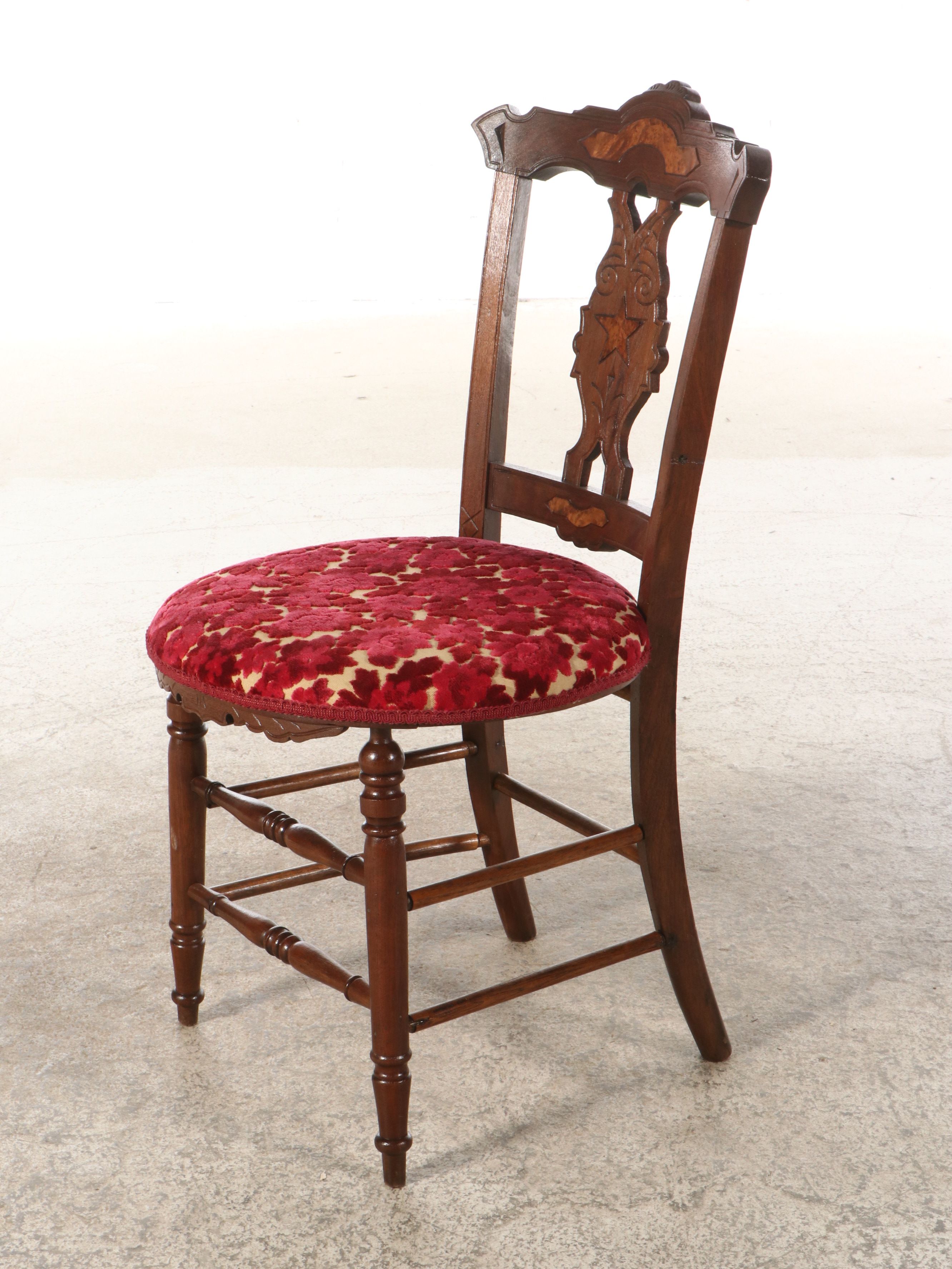 Antique Eastlake Walnut Side Chair