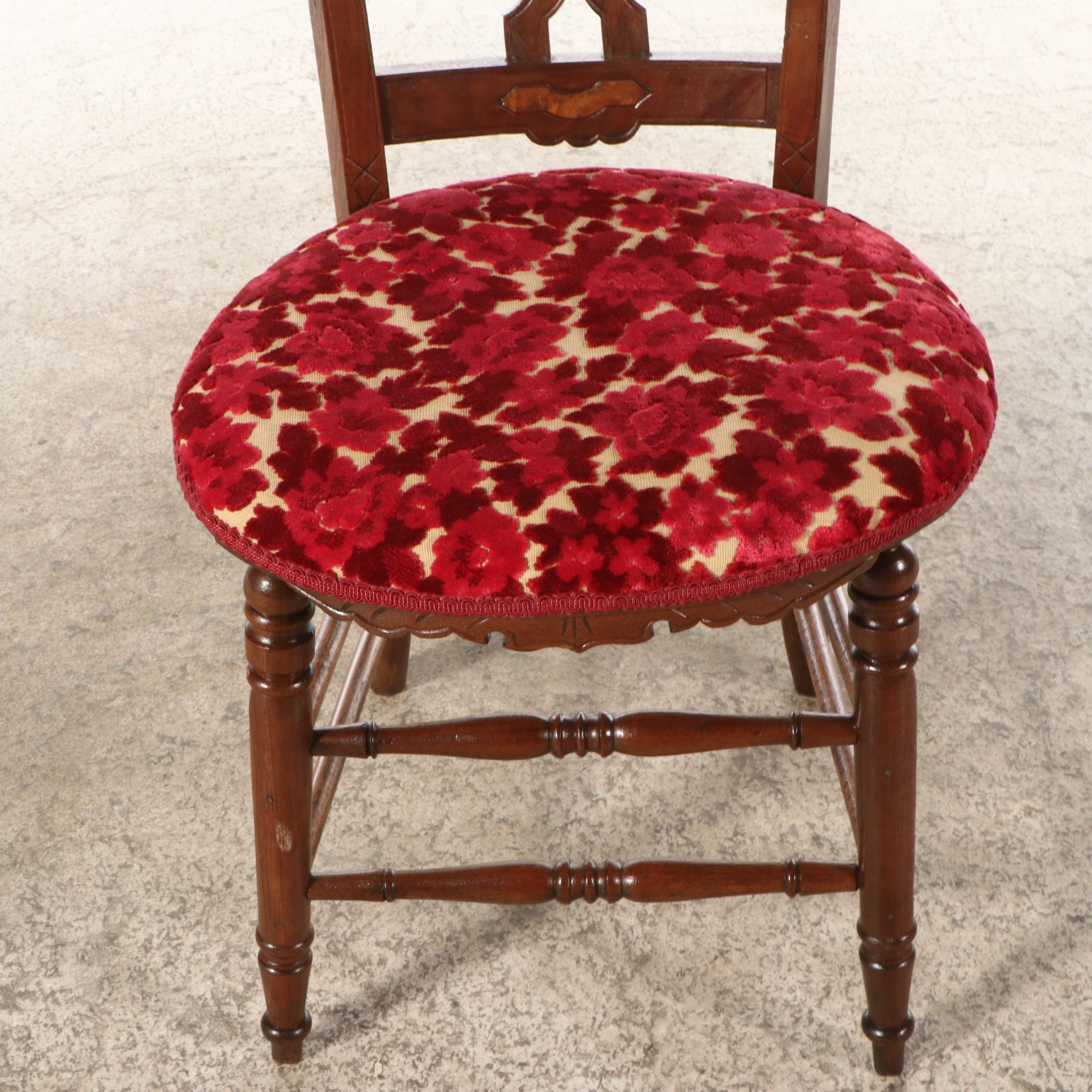 Antique Eastlake Walnut Side Chair