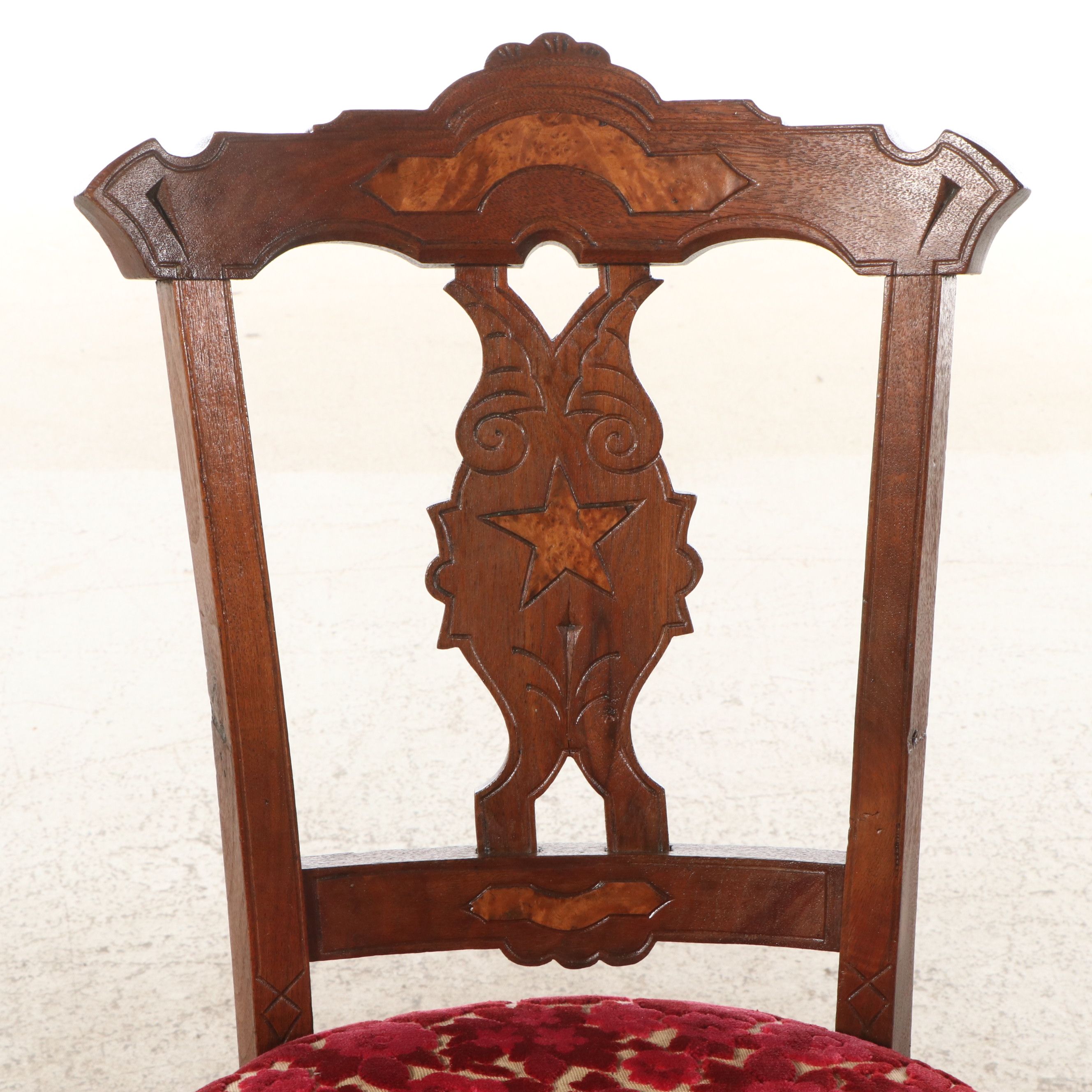 Antique Eastlake Walnut Side Chair