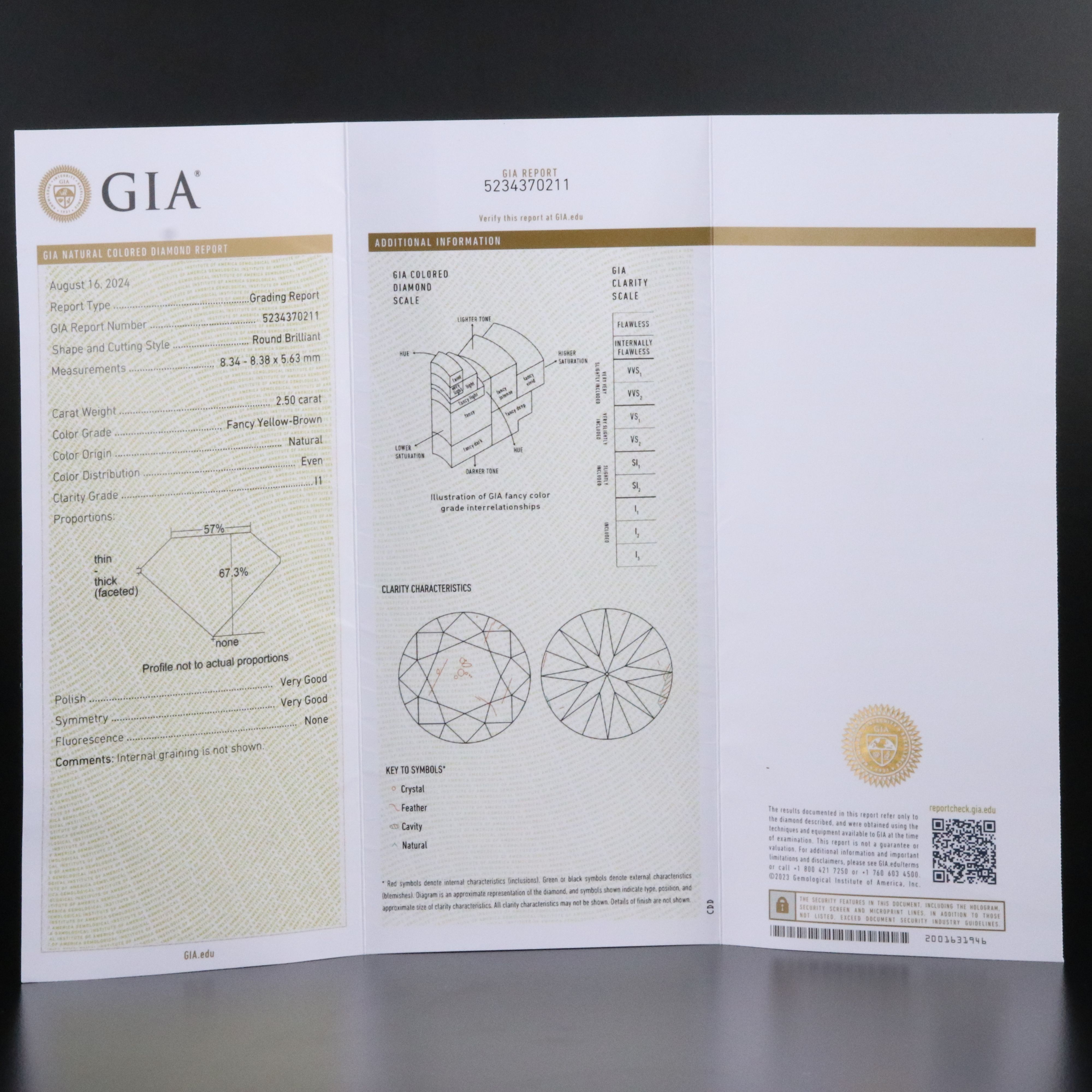 Platinum 2.73 CTW Diamond Ring with GIA Report and Natural Fancy Center