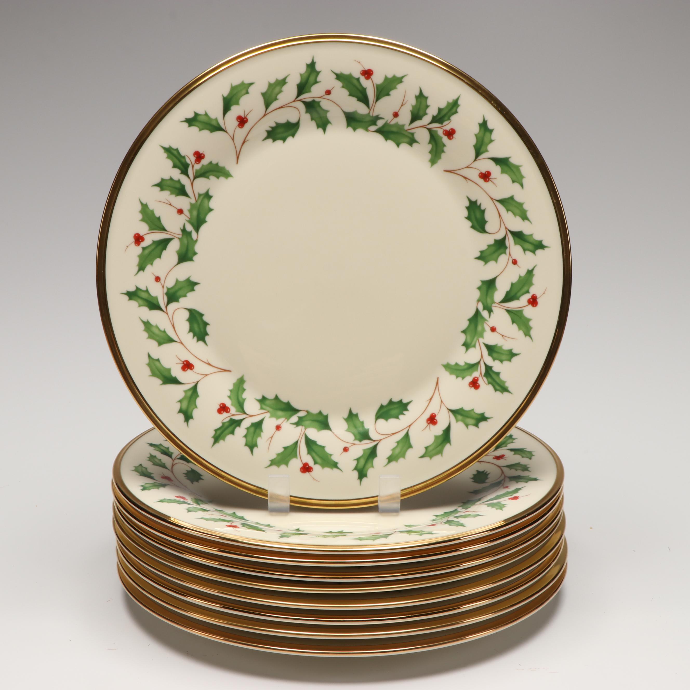 Lenox "Holiday" Collection Porcelain Centerpiece Bowl and More Dinnerware