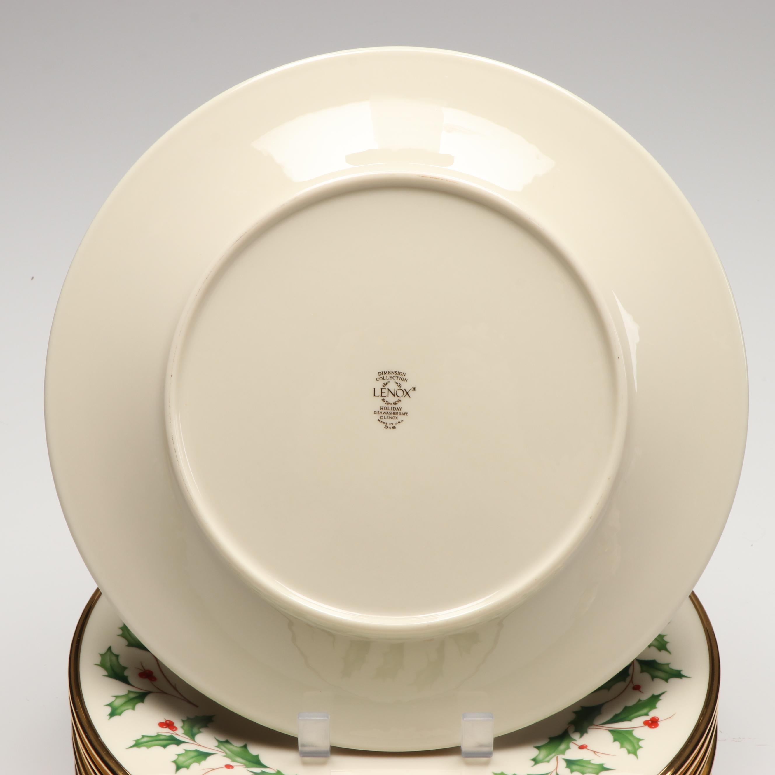 Lenox "Holiday" Collection Porcelain Centerpiece Bowl and More Dinnerware