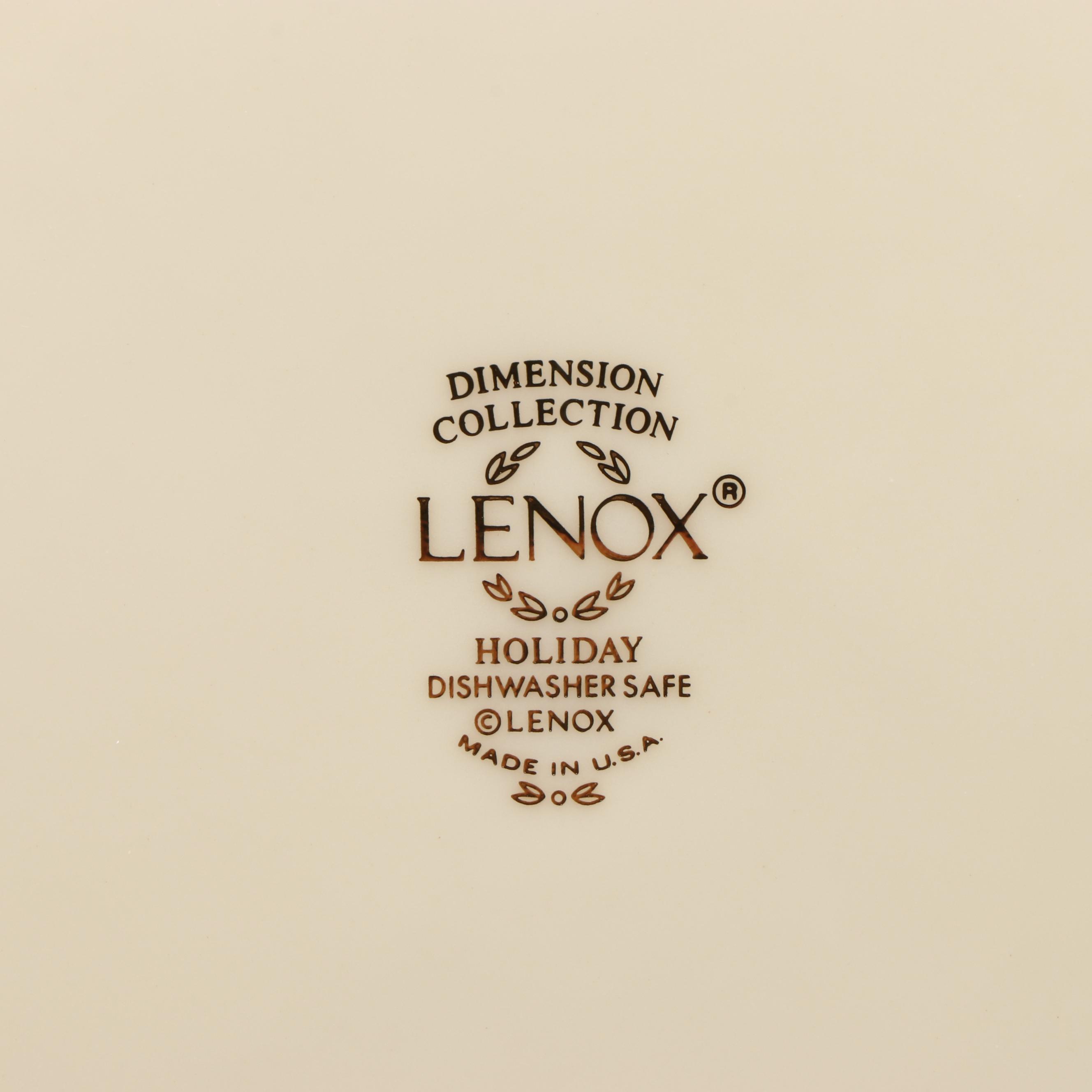 Lenox "Holiday" Collection Porcelain Centerpiece Bowl and More Dinnerware