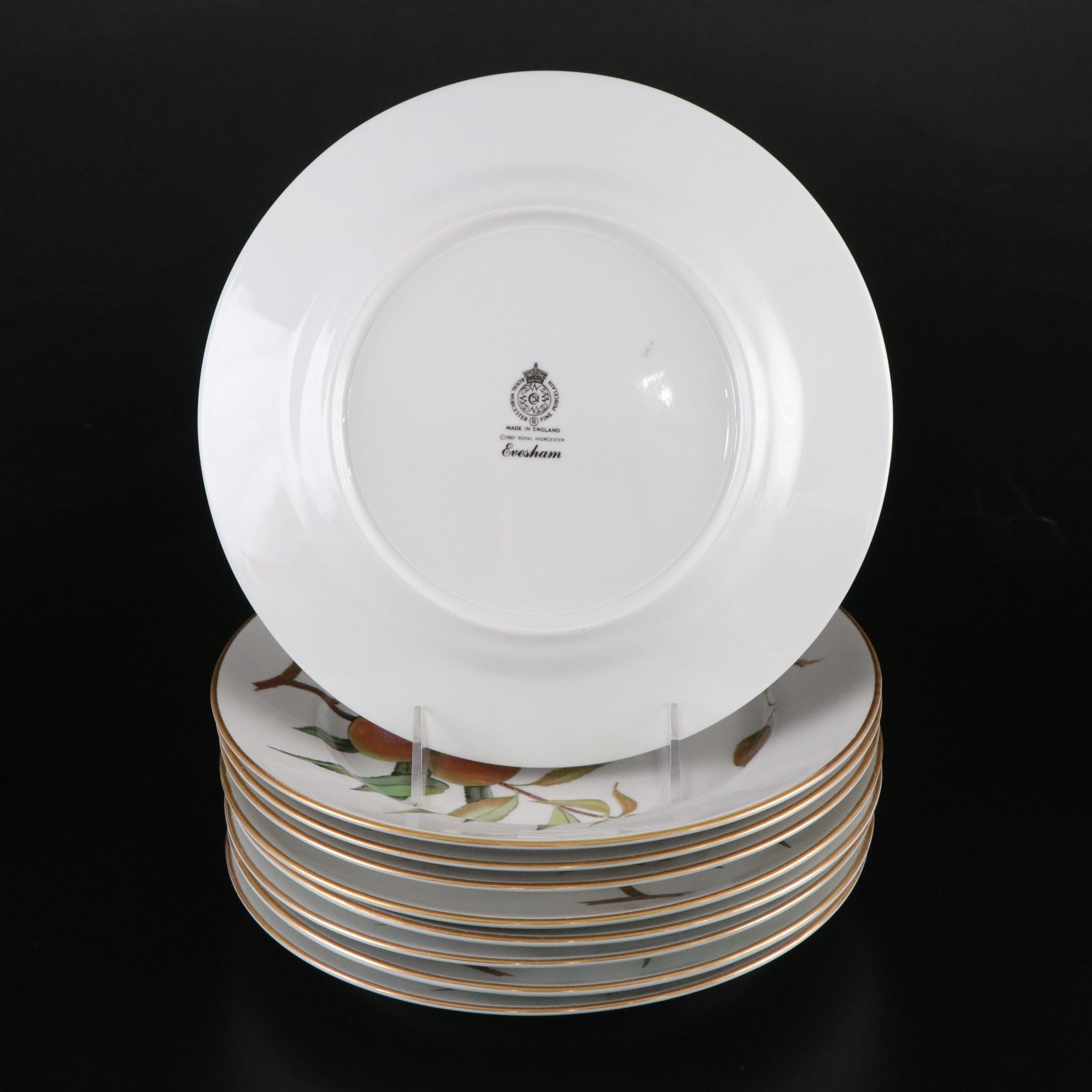 Royal Worcester "Evesham" Gilt Porcelain Dinnerware Set