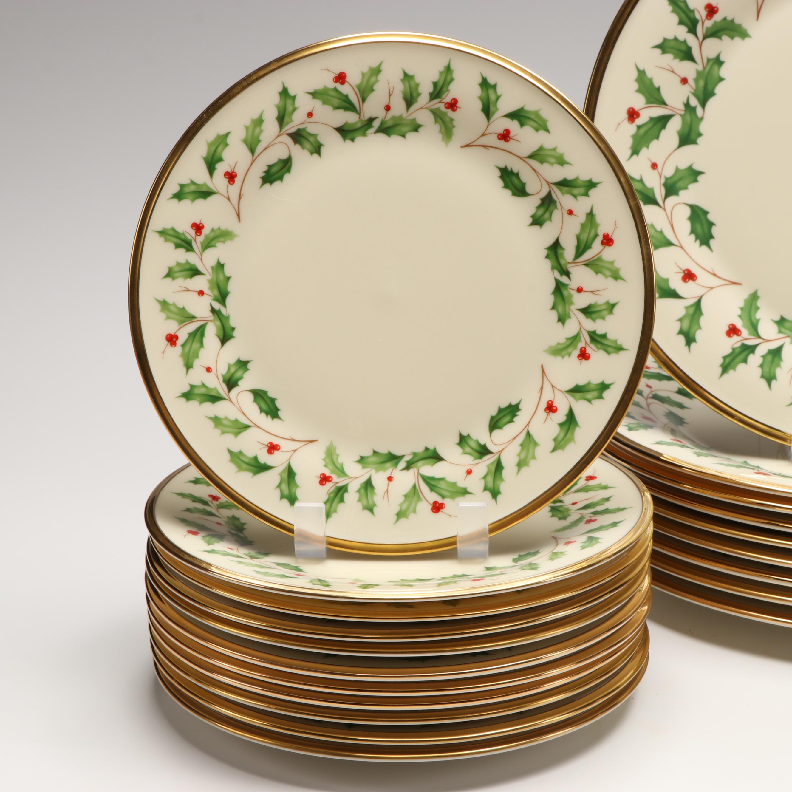 Lenox "Holiday" Collection Porcelain Centerpiece Bowl and More Dinnerware