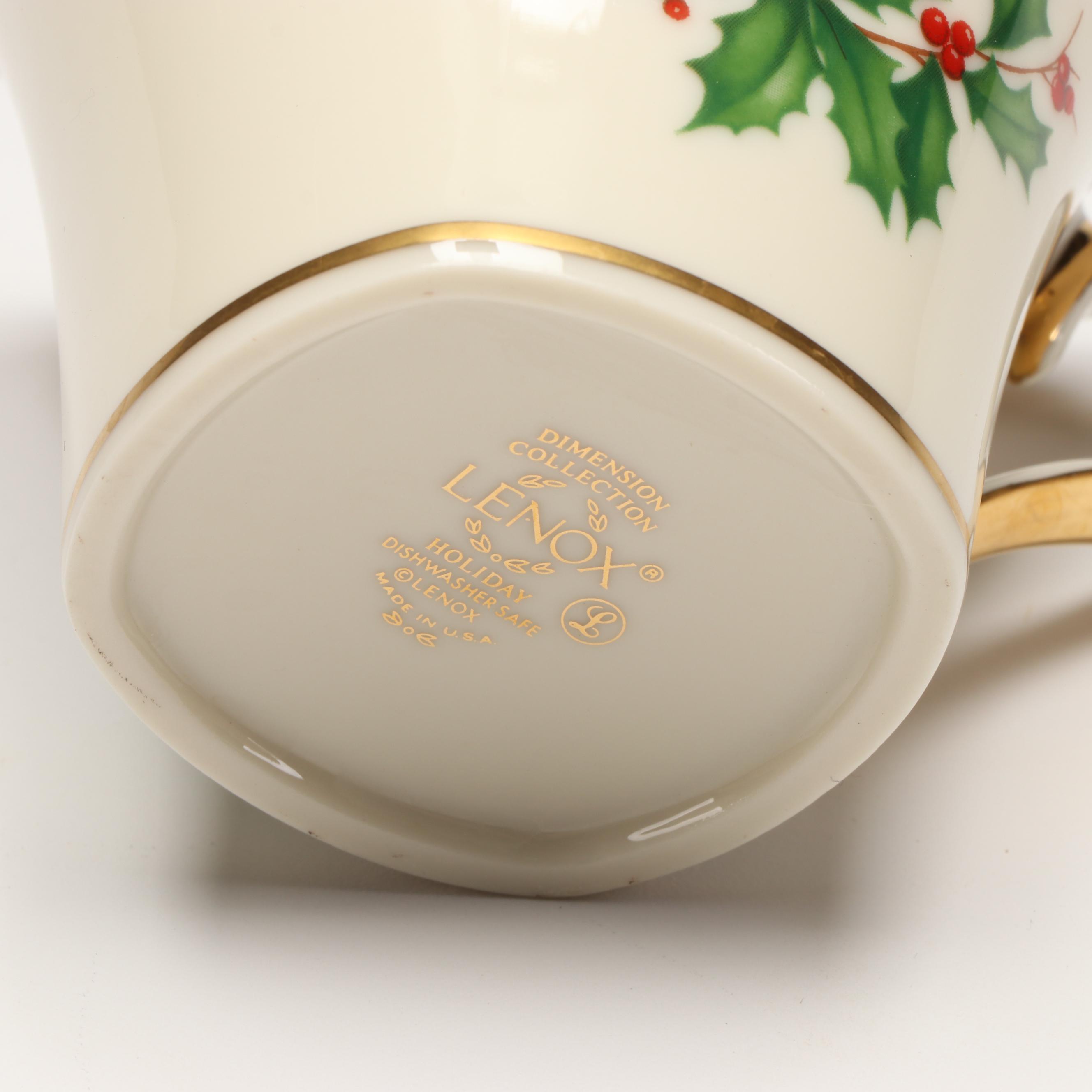 Lenox "Holiday" Collection Porcelain Centerpiece Bowl and More Dinnerware