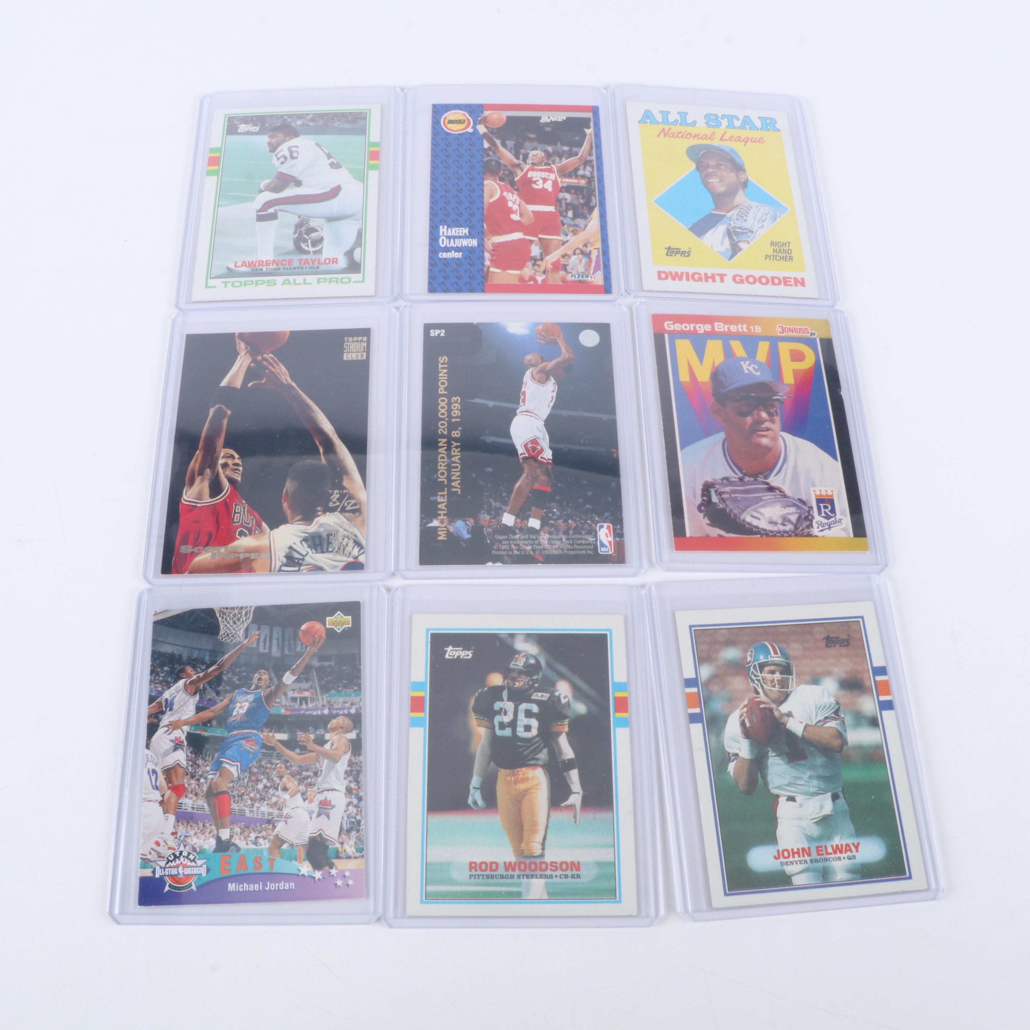 Michael Jordan Starting Lineup Action Figures with Sports Trading Cards and More