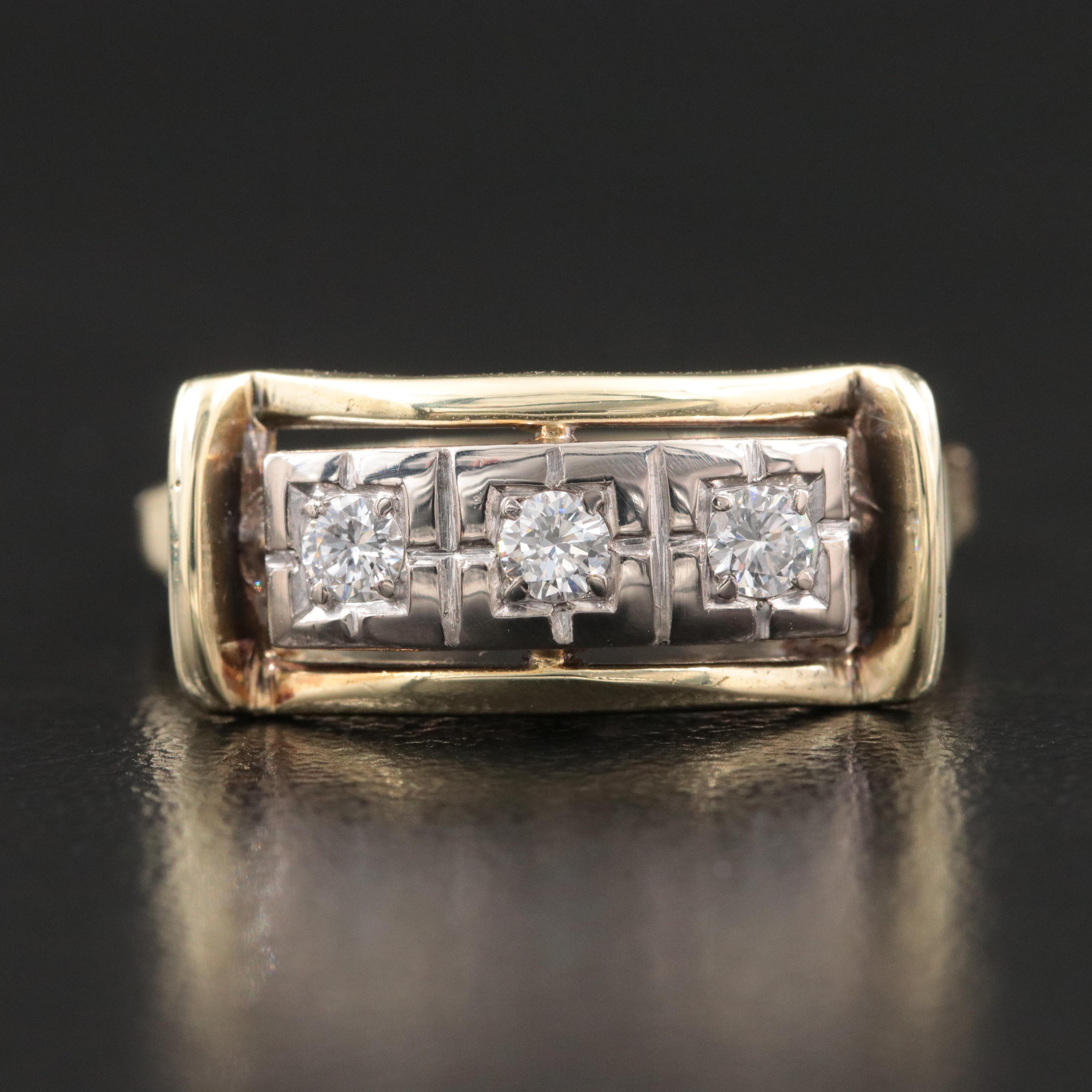 14K and 10K 0.19 CTW Diamond Ring