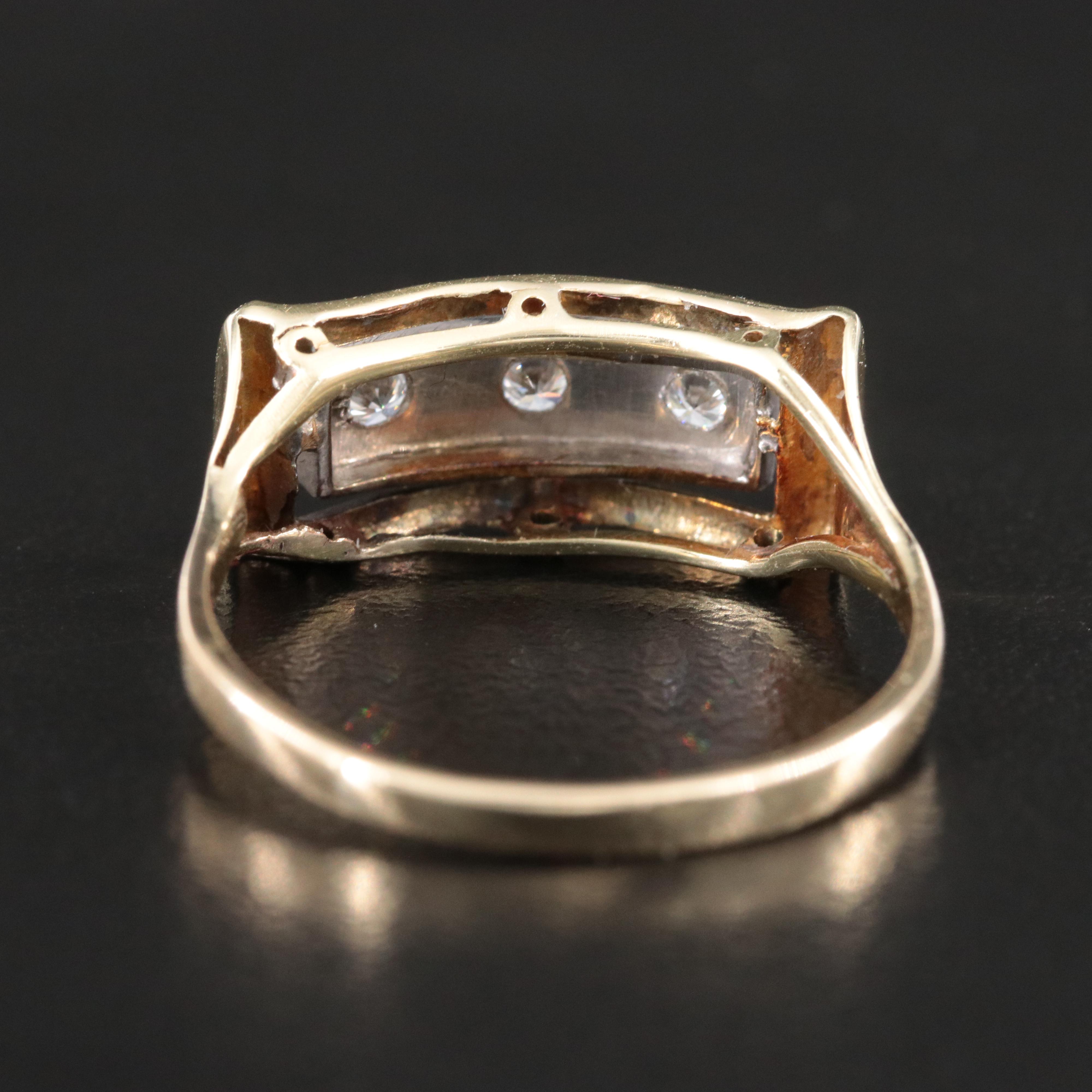 14K and 10K 0.19 CTW Diamond Ring