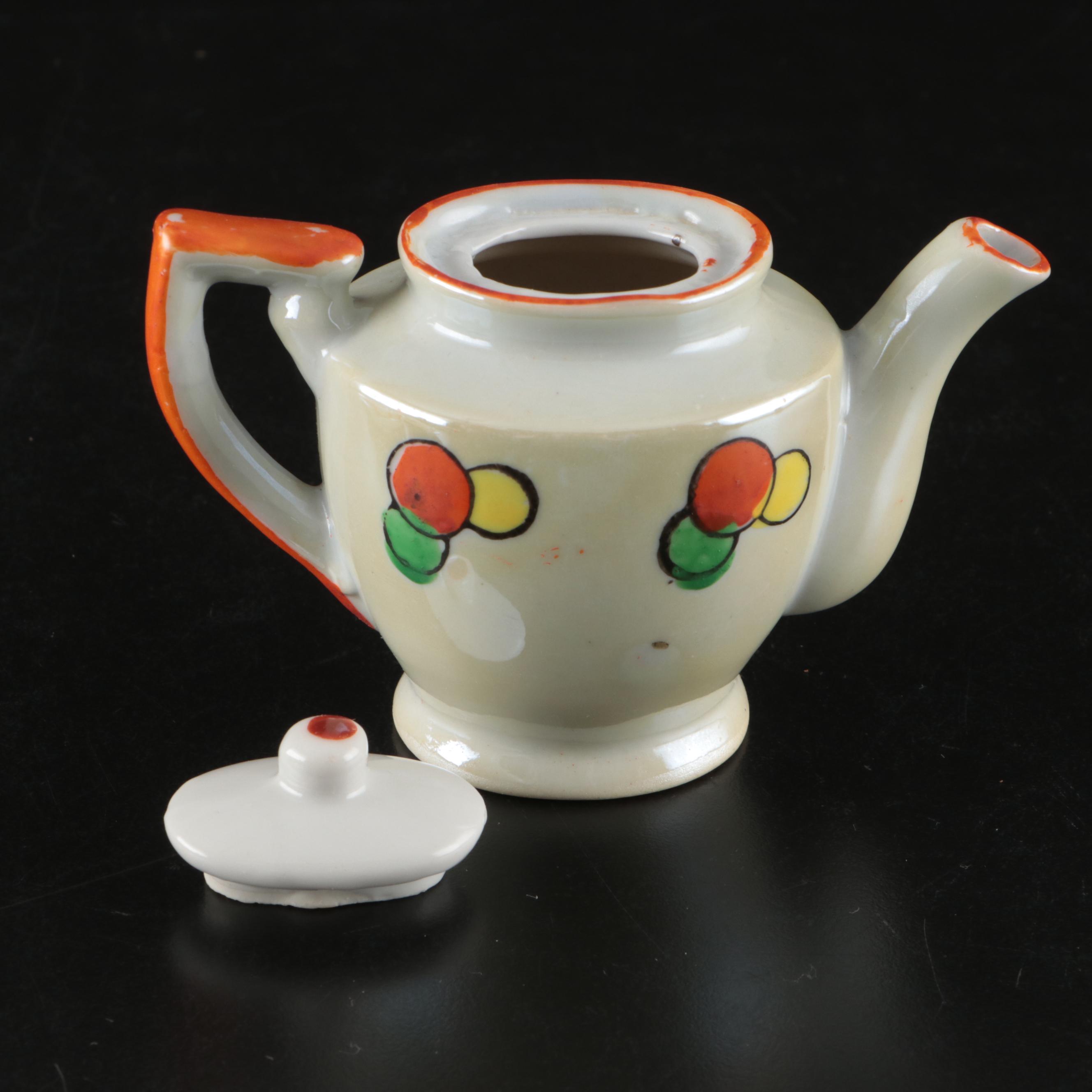 Japanese Porcelain Lusterware Play Tea Set, Early to Mid-20th Century