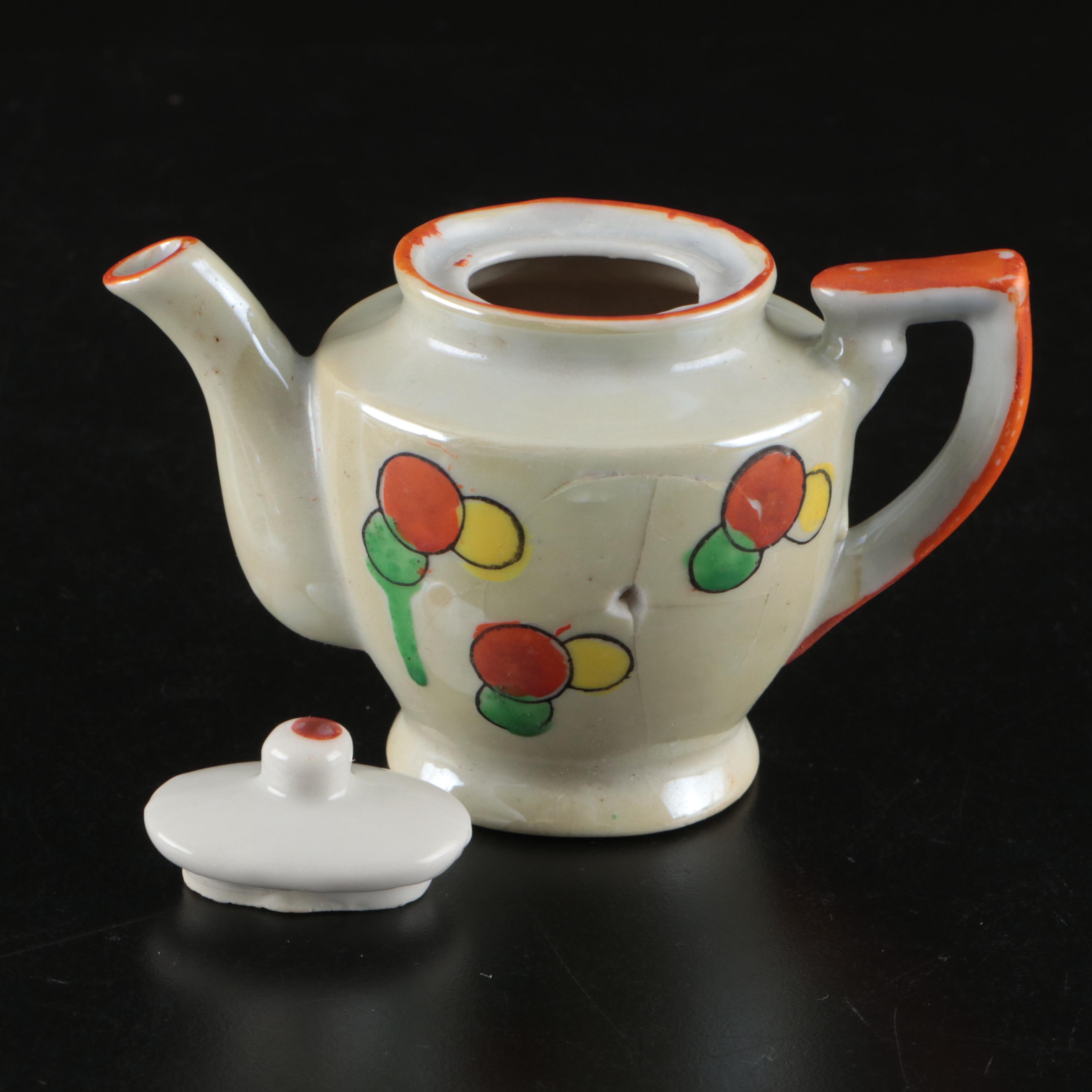 Japanese Porcelain Lusterware Play Tea Set, Early to Mid-20th Century