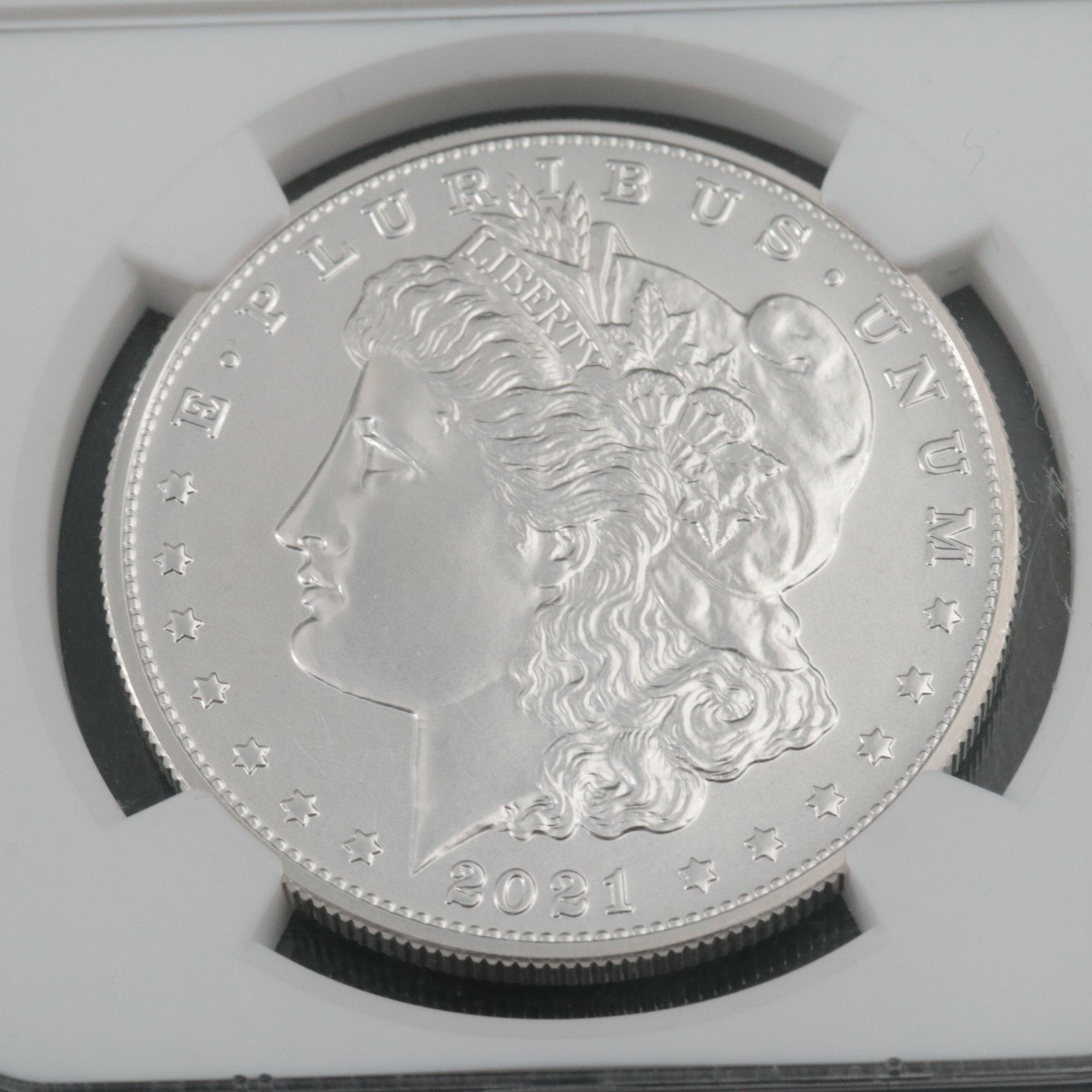 NGC Graded MS70 2021-CC Privy Mark Morgan Silver Dollar, First Day of Issue