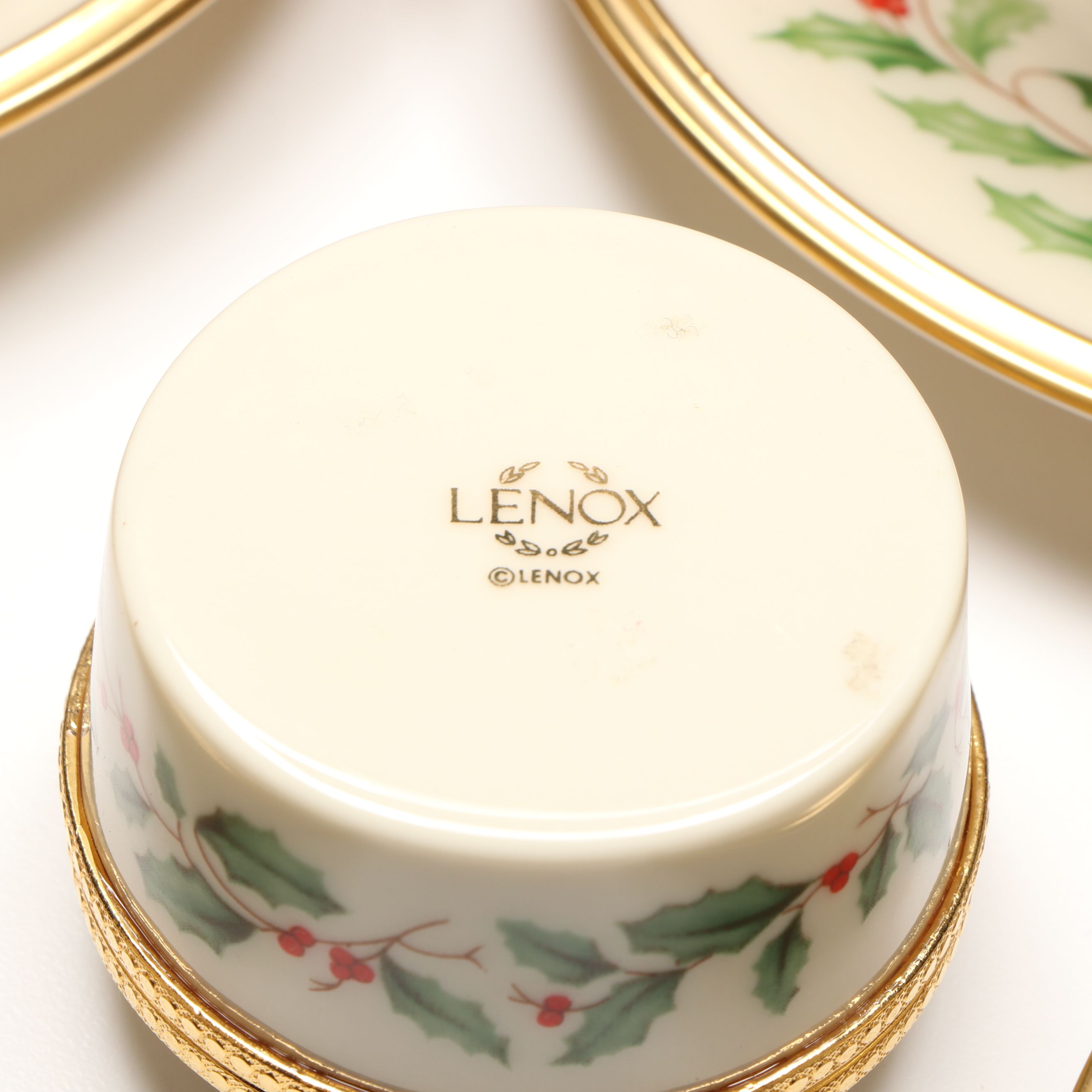 Lenox "Holiday" Collection Round Serving Plate with Handle and More Dinnerware