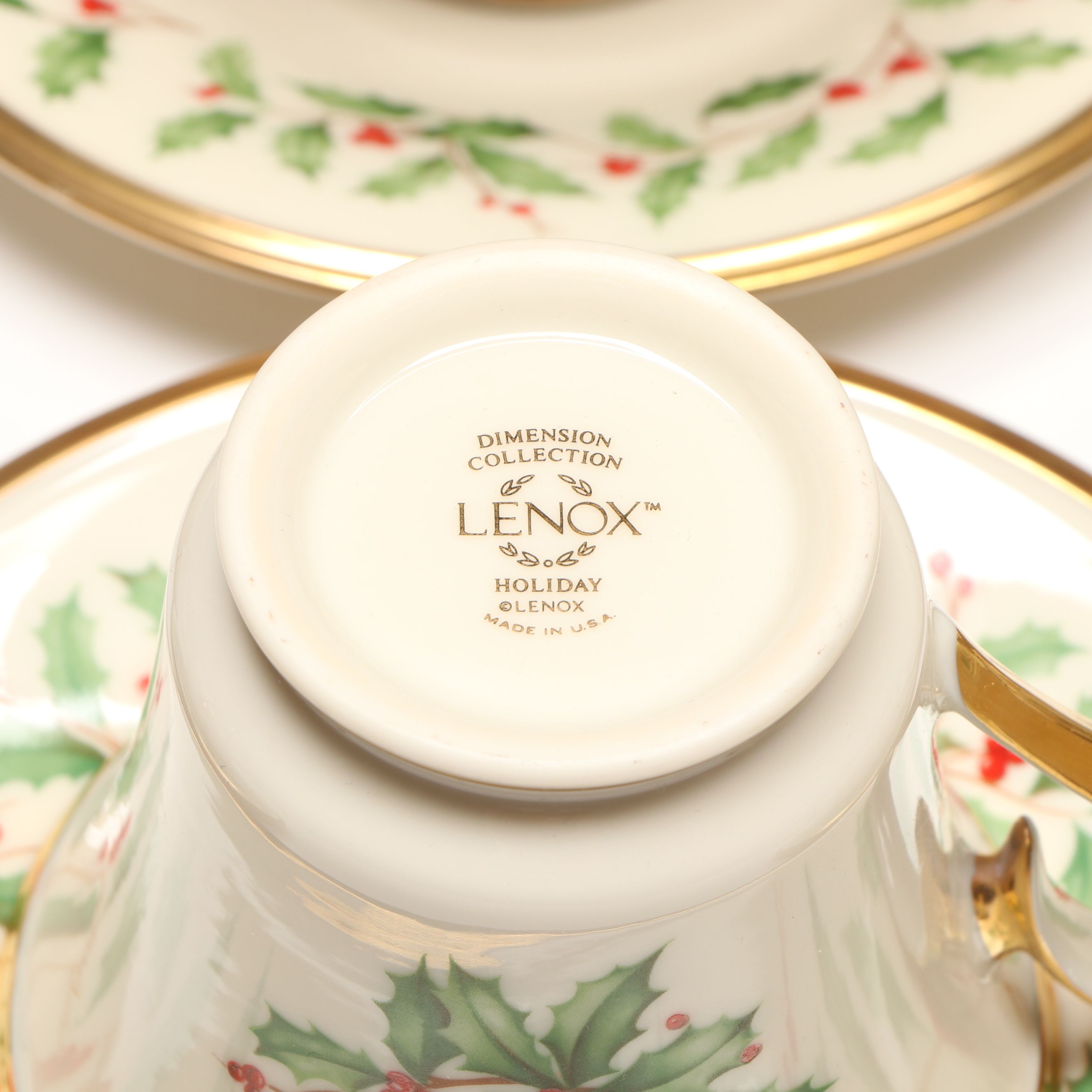 Lenox "Holiday" Collection Round Serving Plate with Handle and More Dinnerware