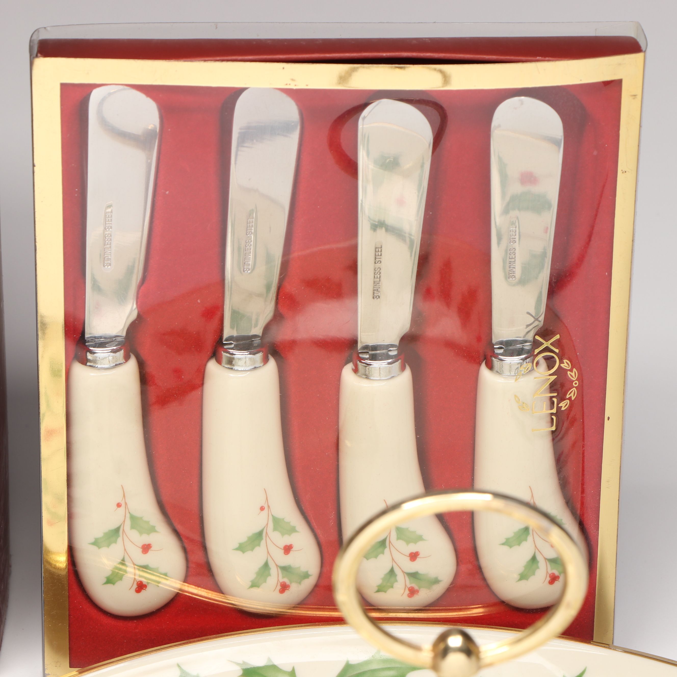 Lenox "Holiday" Collection Round Serving Plate with Handle and More Dinnerware