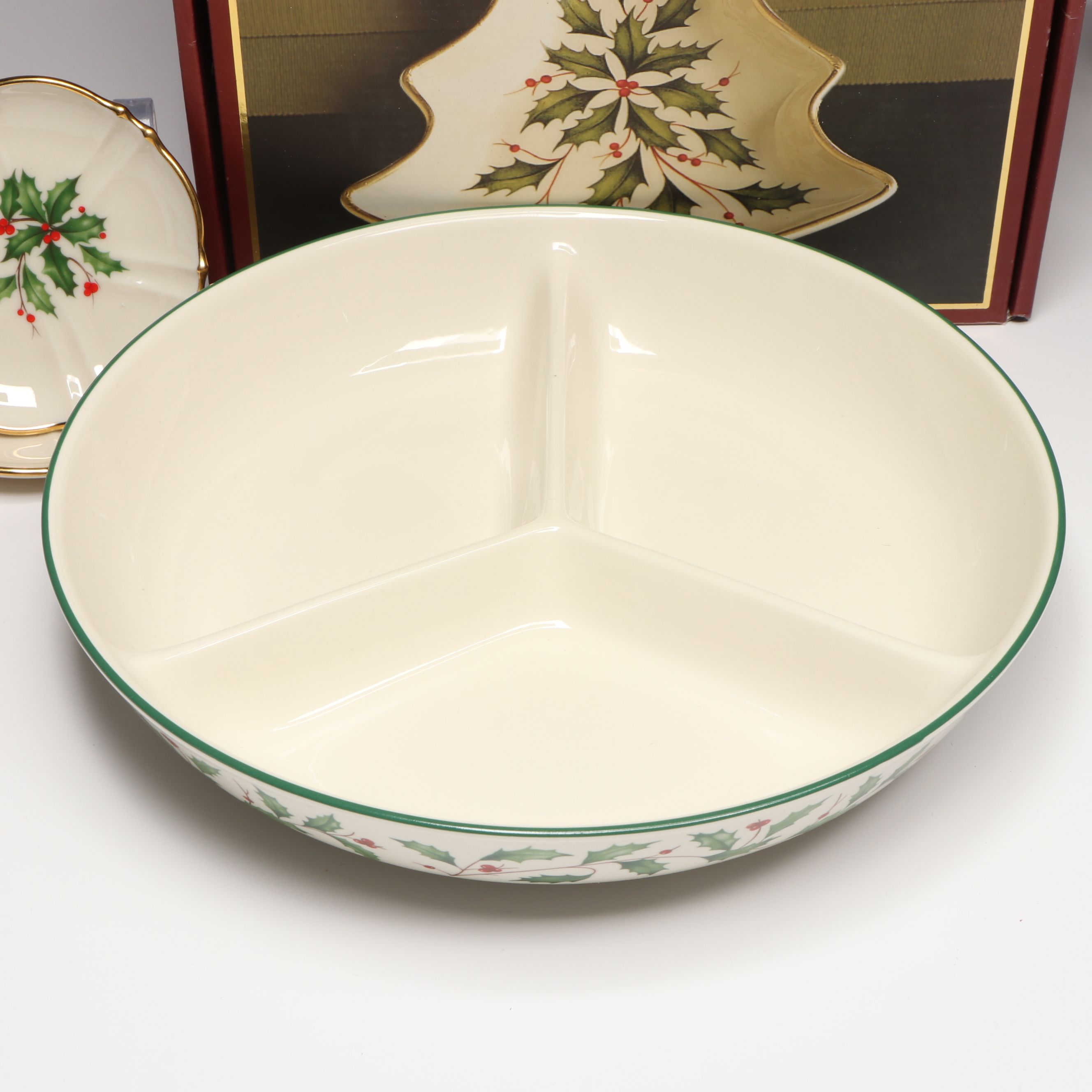 Lenox "Holiday" Collection Round Serving Plate with Handle and More Dinnerware