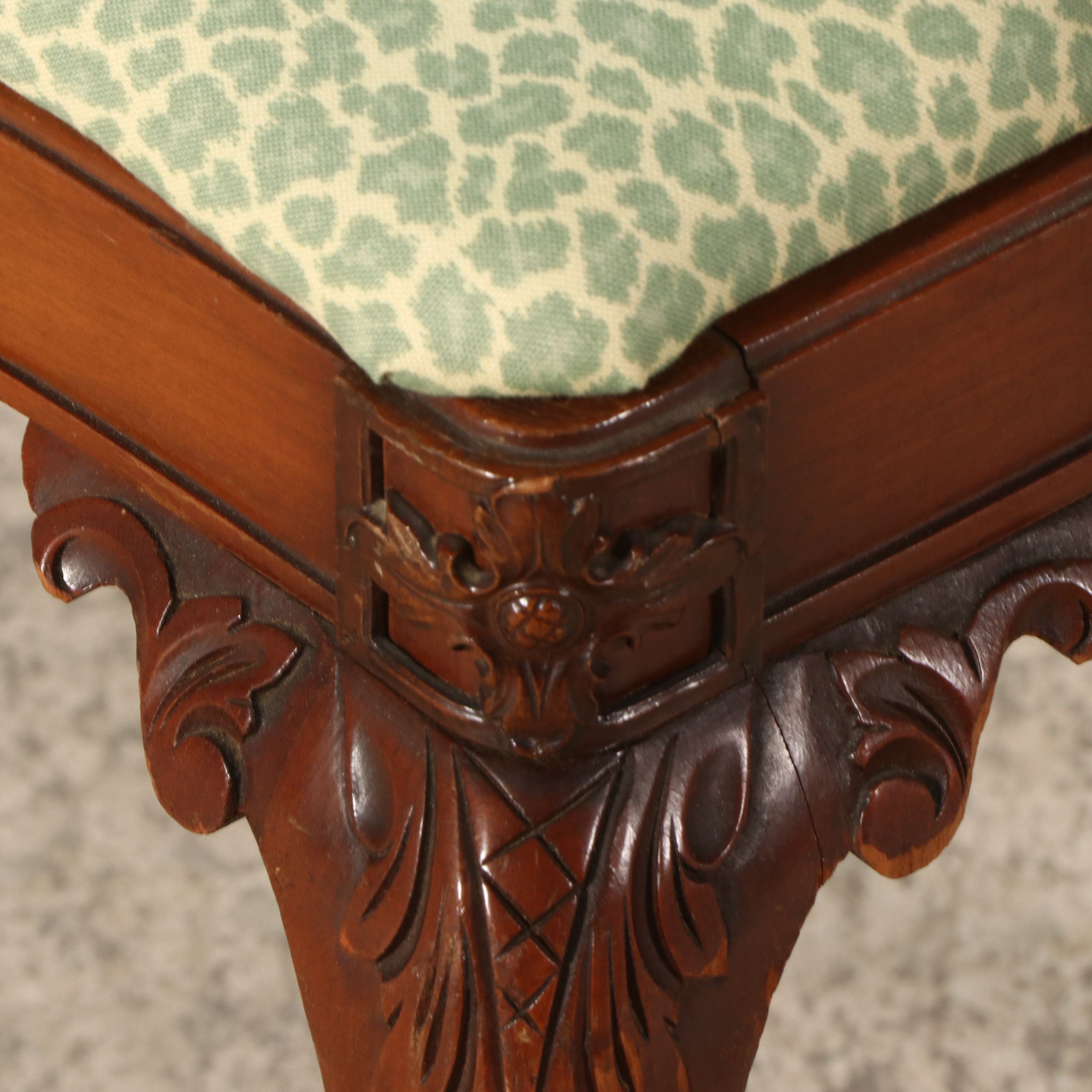 Art Deco Hepplewhite Style Mahogany Finish Armchair, Early to Mid-20th Century