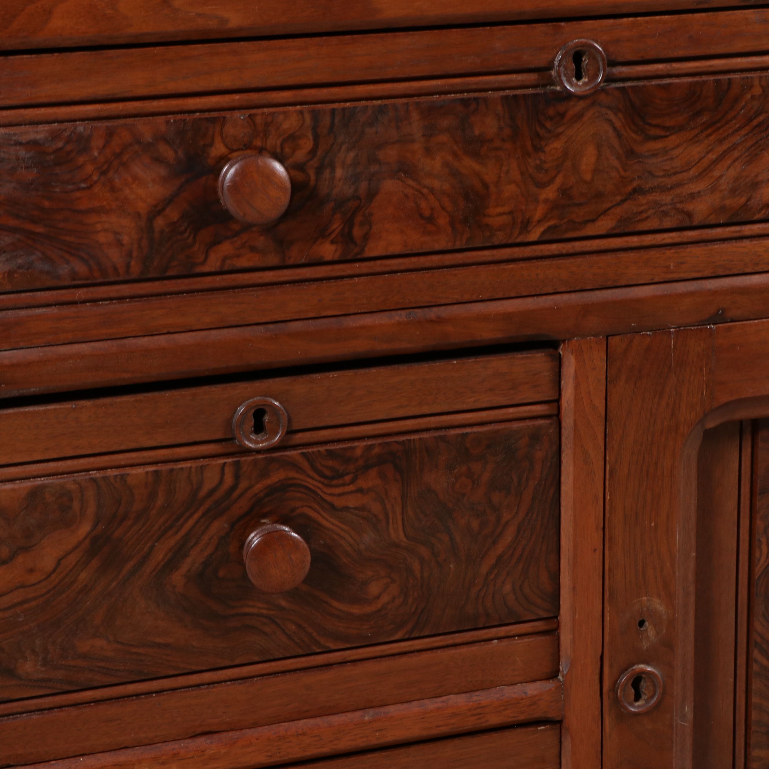 Victorian Walnut and Burl Washstand, Late 19th Century