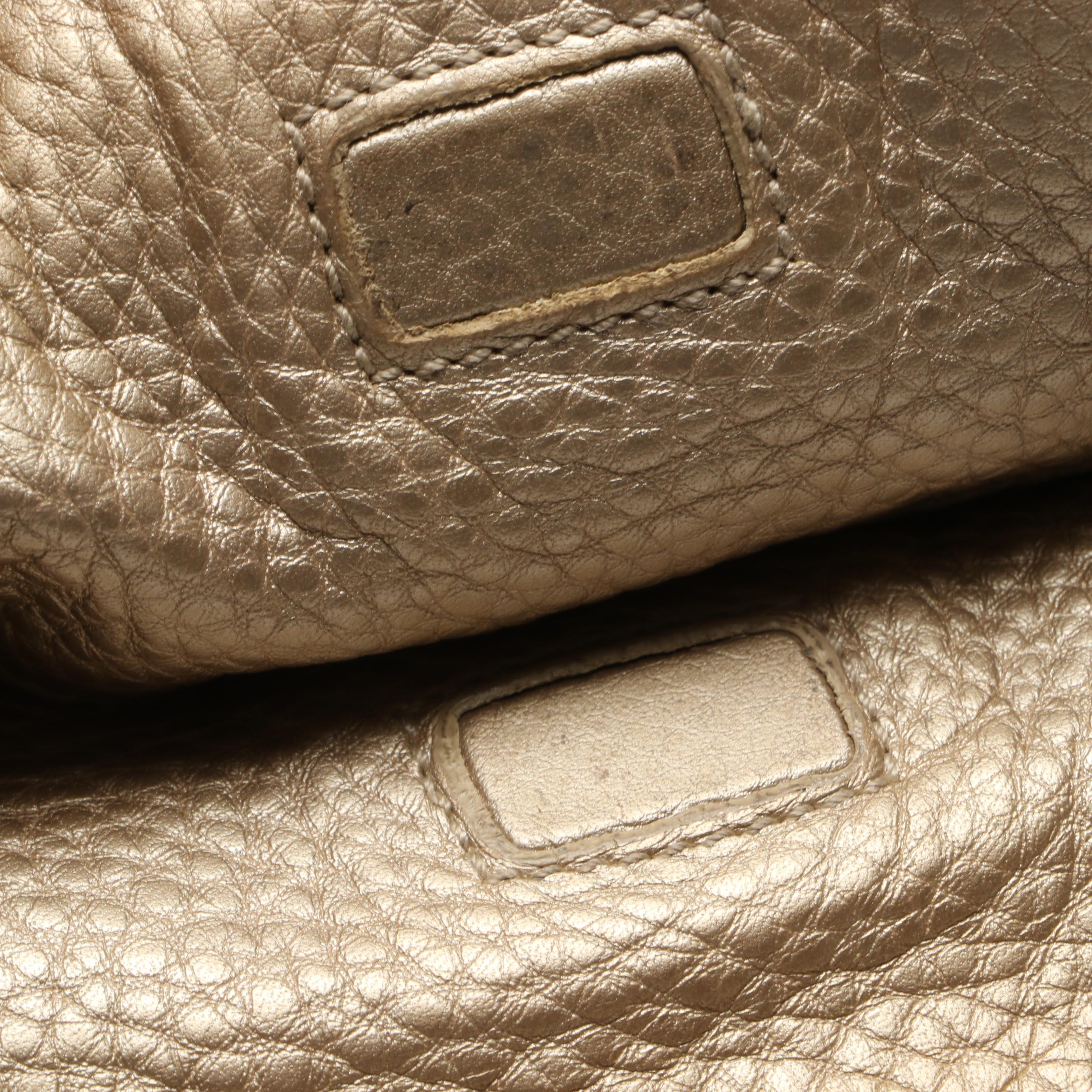 Salvatore Ferragamo Gancini Buckle Hobo Shoulder Bag in Metallic Leather