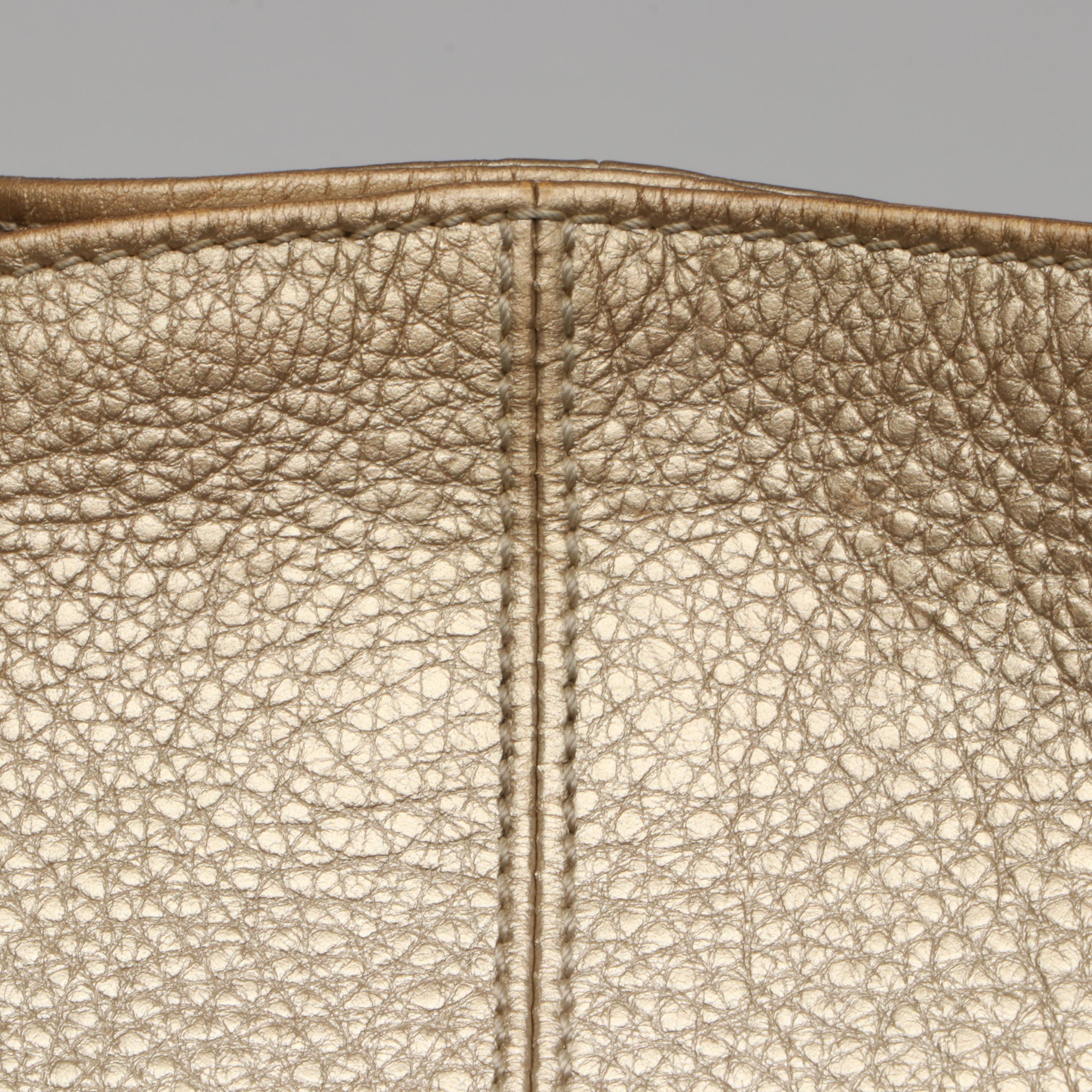 Salvatore Ferragamo Gancini Buckle Hobo Shoulder Bag in Metallic Leather