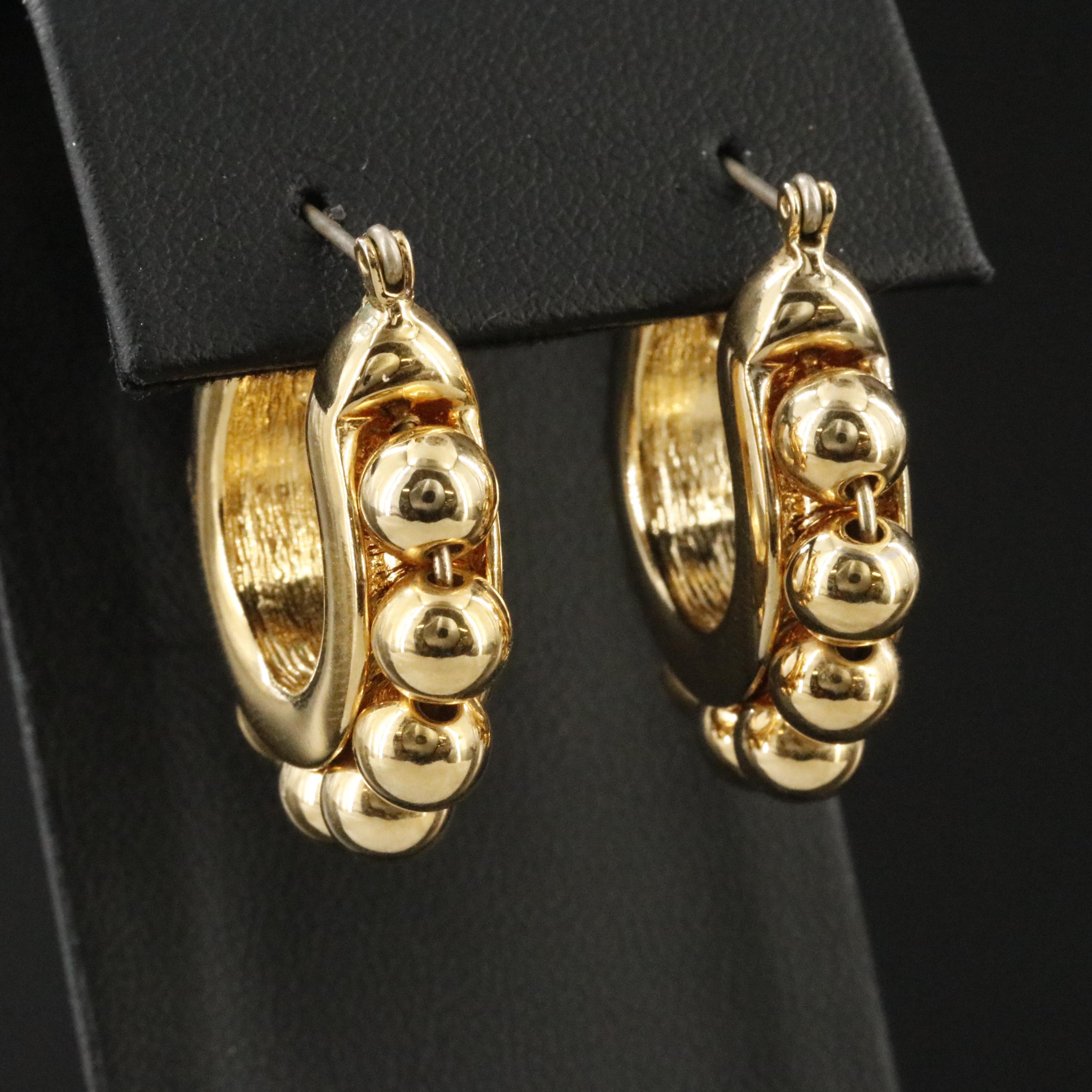 Givenchy Beaded Hoop Earrings